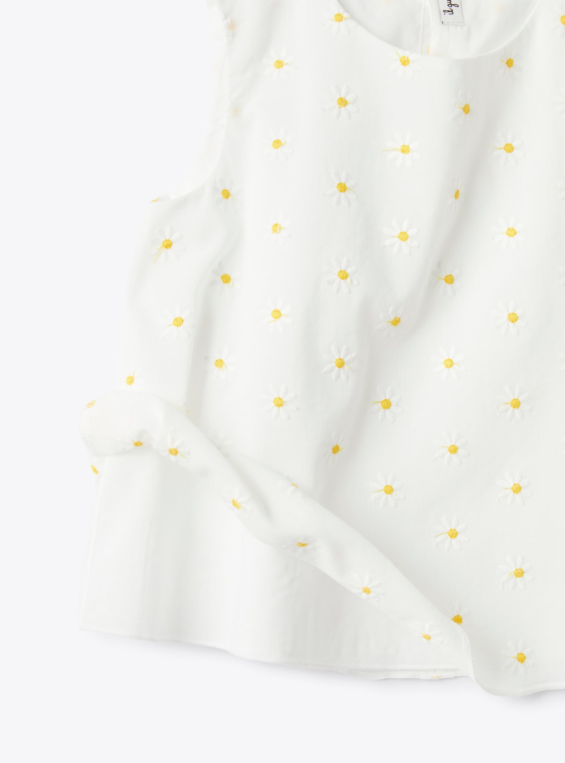 Top in muslin with embroidery - White | Il Gufo