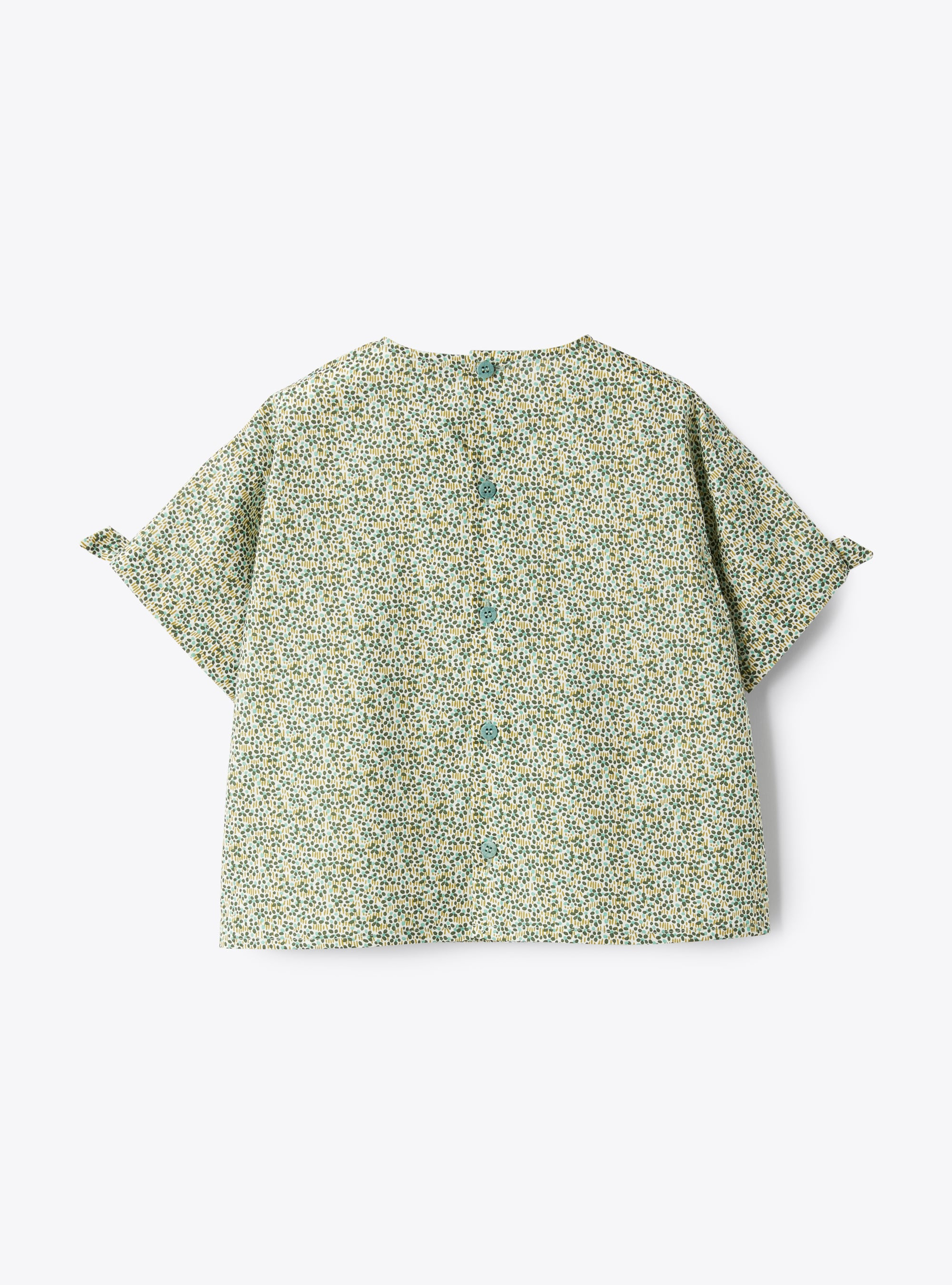 Top aus Liberty Fabric - Grün | Il Gufo