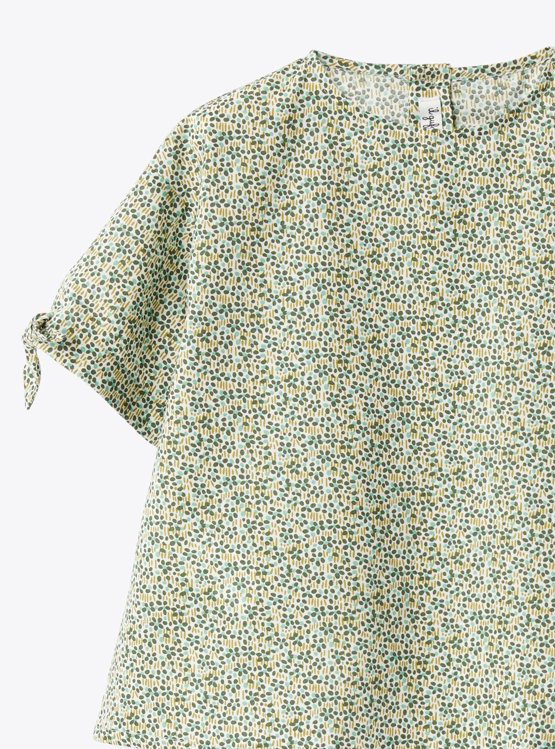 Top aus Liberty Fabric - Grün | Il Gufo