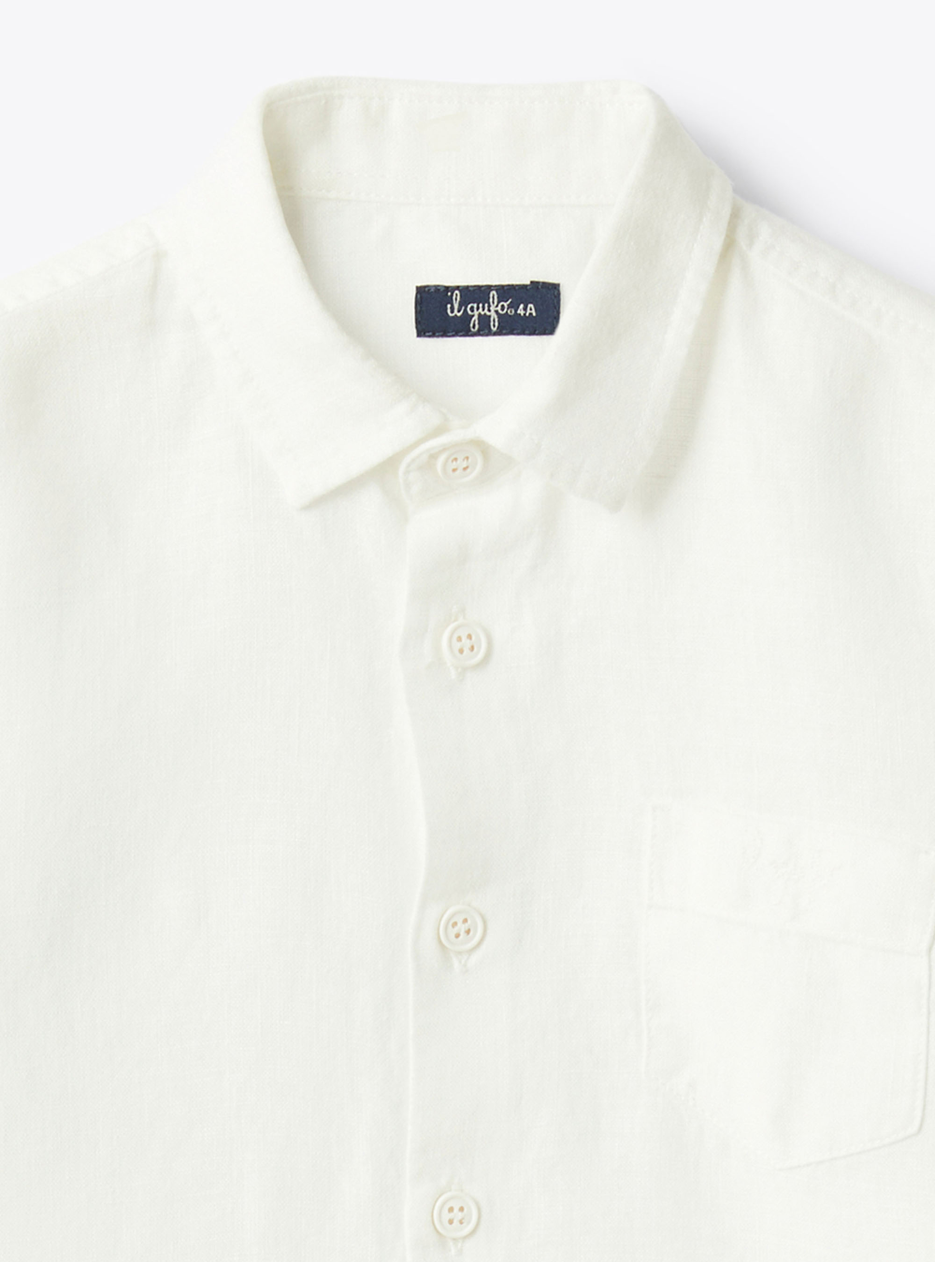 Chemise en lin - Blanc | Il Gufo