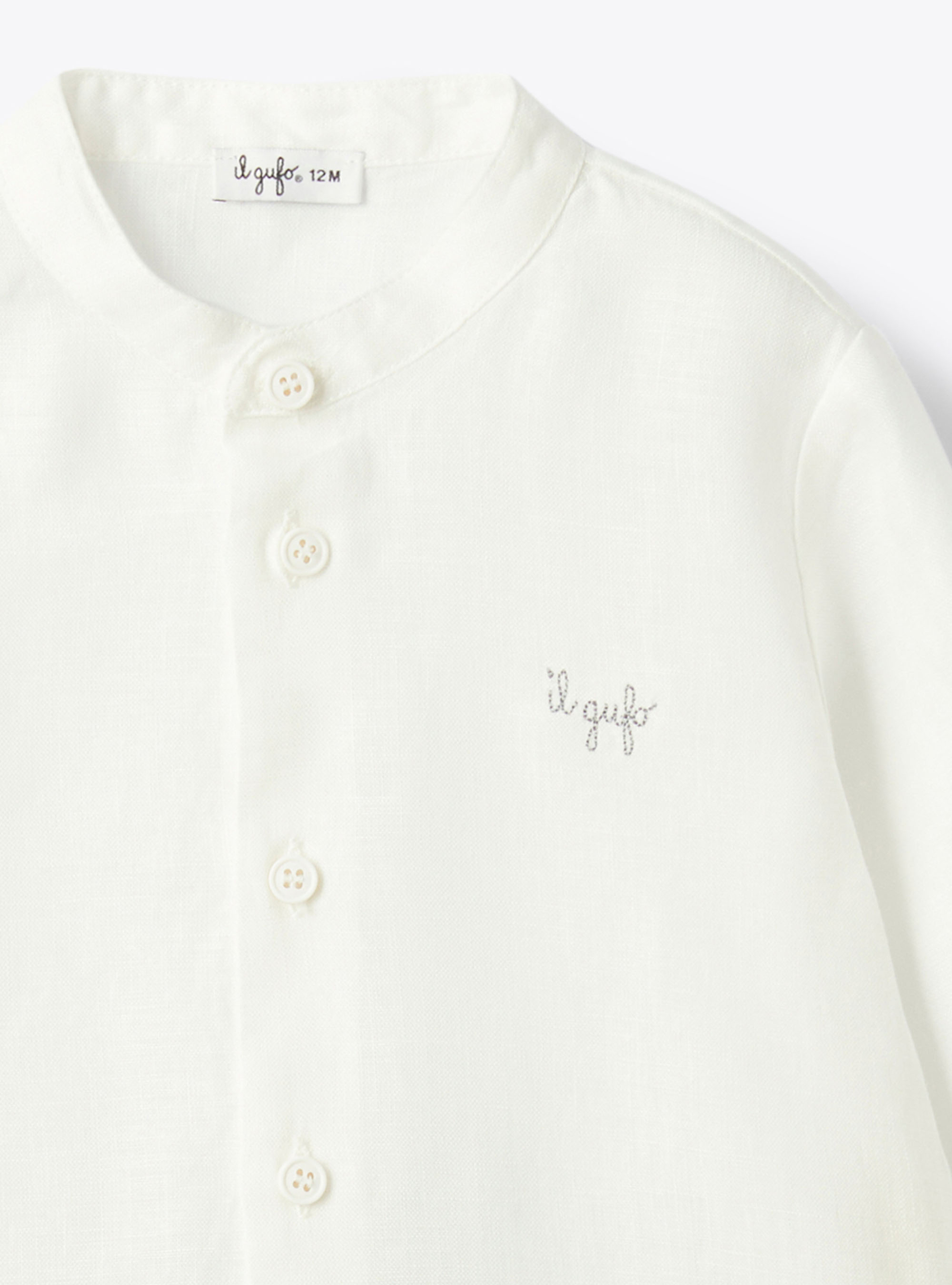 Two-piece linen set - Grey | Il Gufo