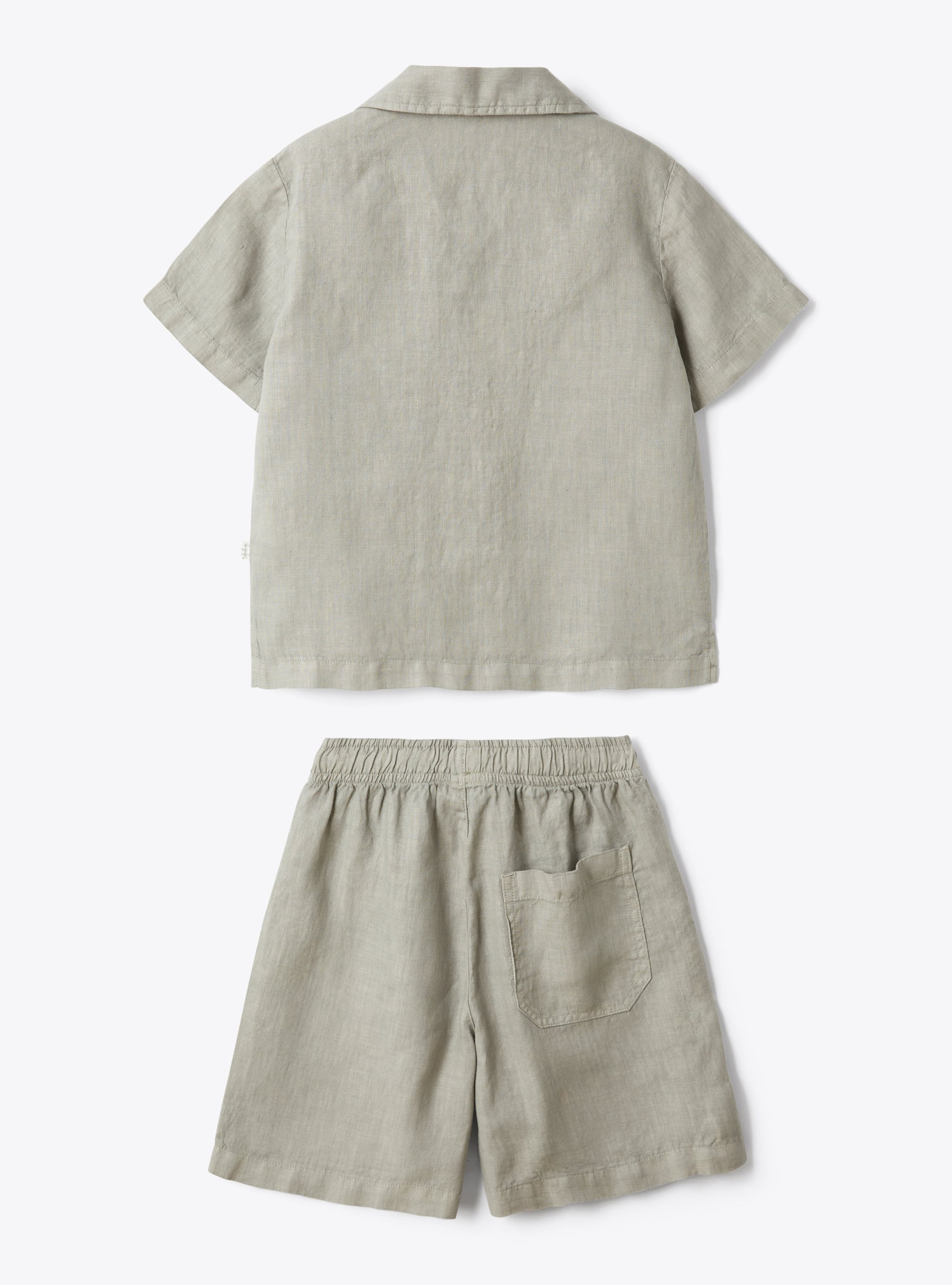 Two-piece linen set - Grey | Il Gufo