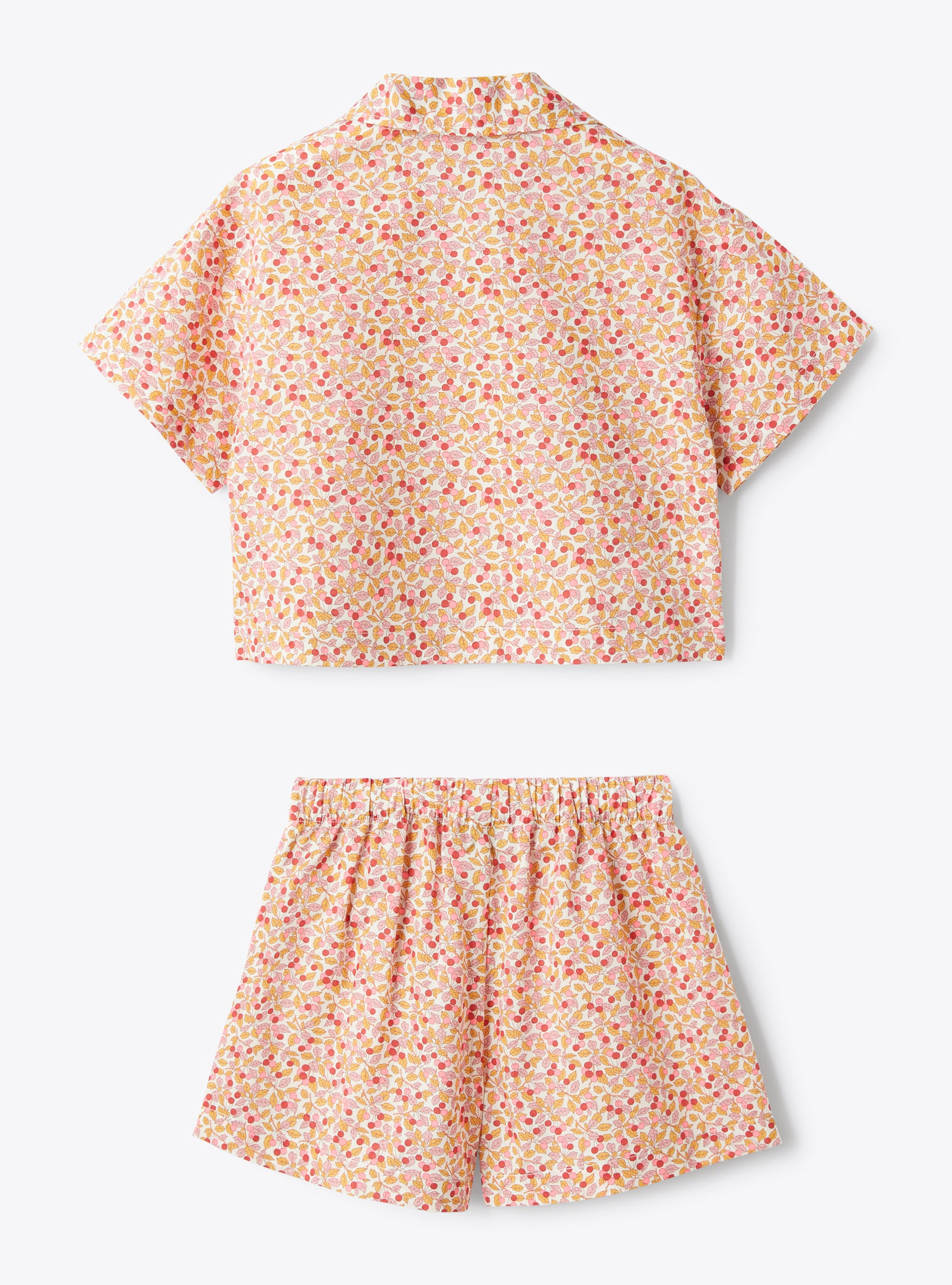 Two-piece Liberty Fabric set - Orange | Il Gufo