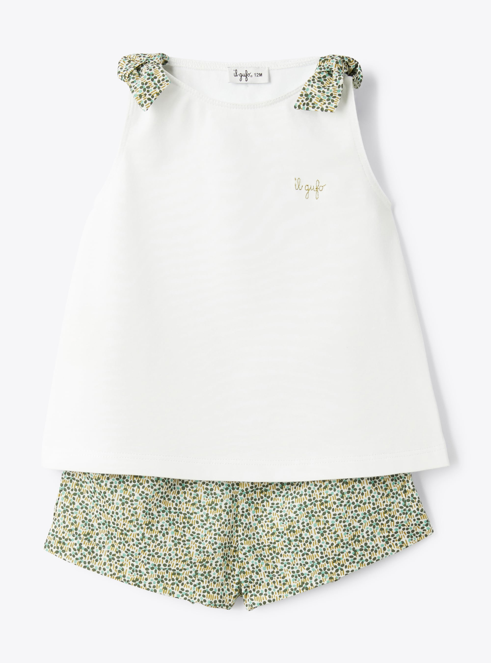 Set aus Jersey und Liberty Fabric - Zweiteiliges Sets - Il Gufo