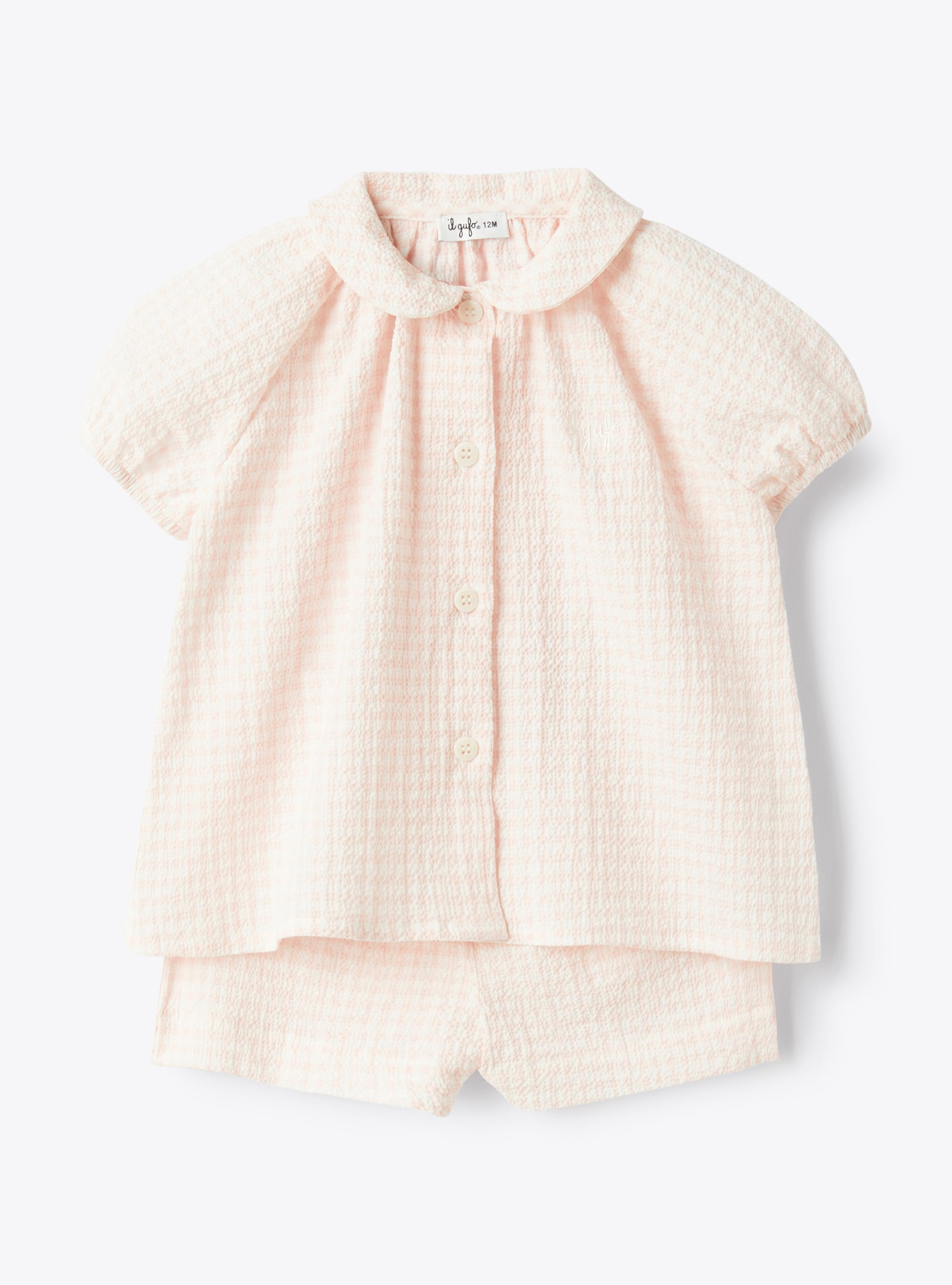 Seersucker two-piece set - Two-piece sets - Il Gufo