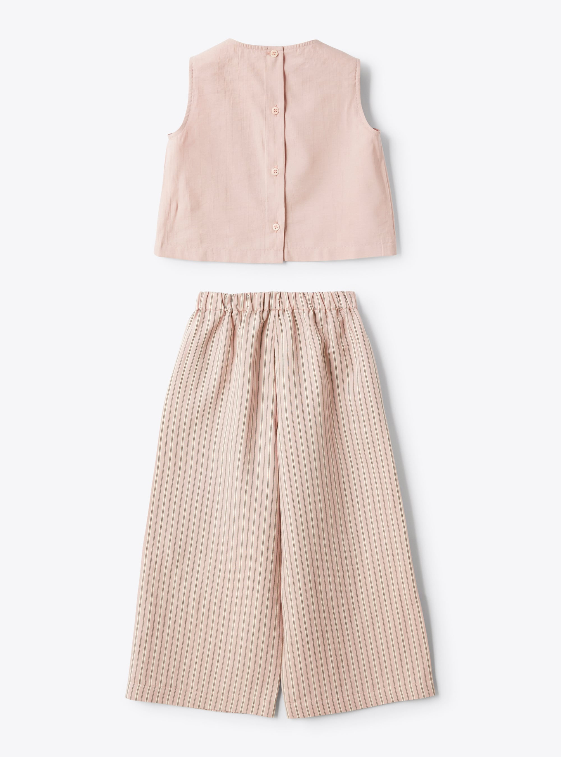 Set in striped viscose - Pink | Il Gufo