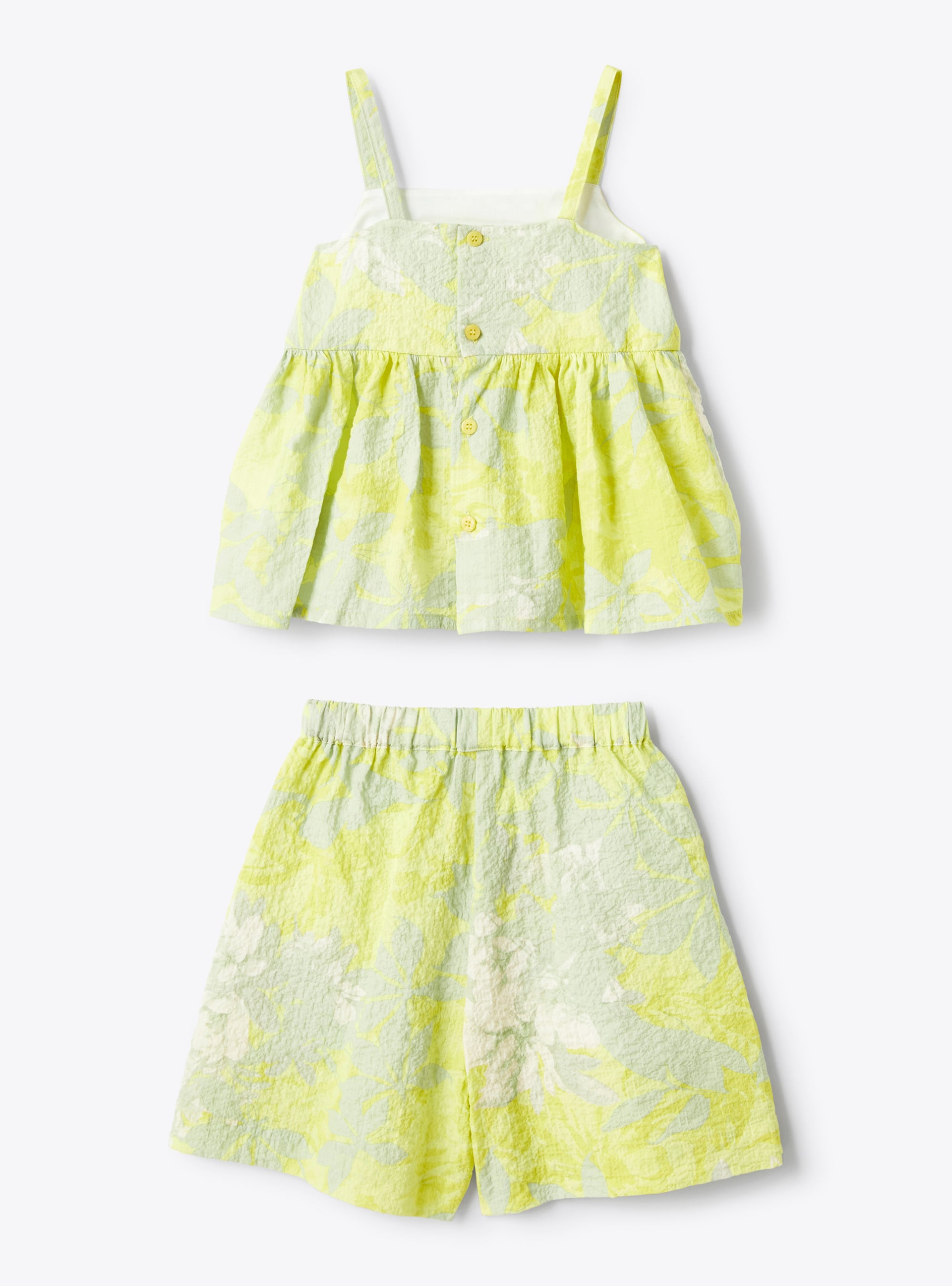 Print seersucker set - Green | Il Gufo