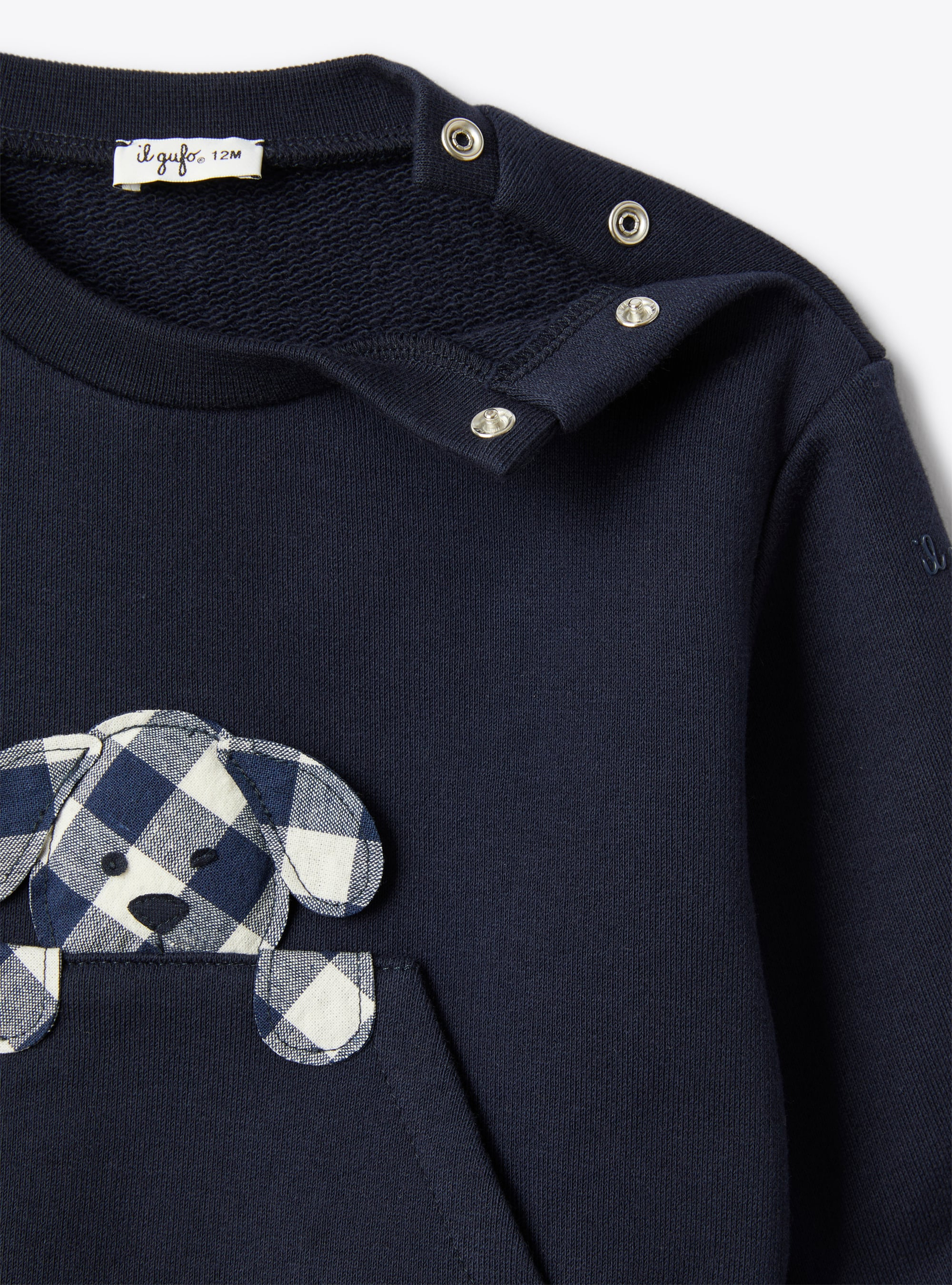 Cotton sweatshirt set - Blue | Il Gufo