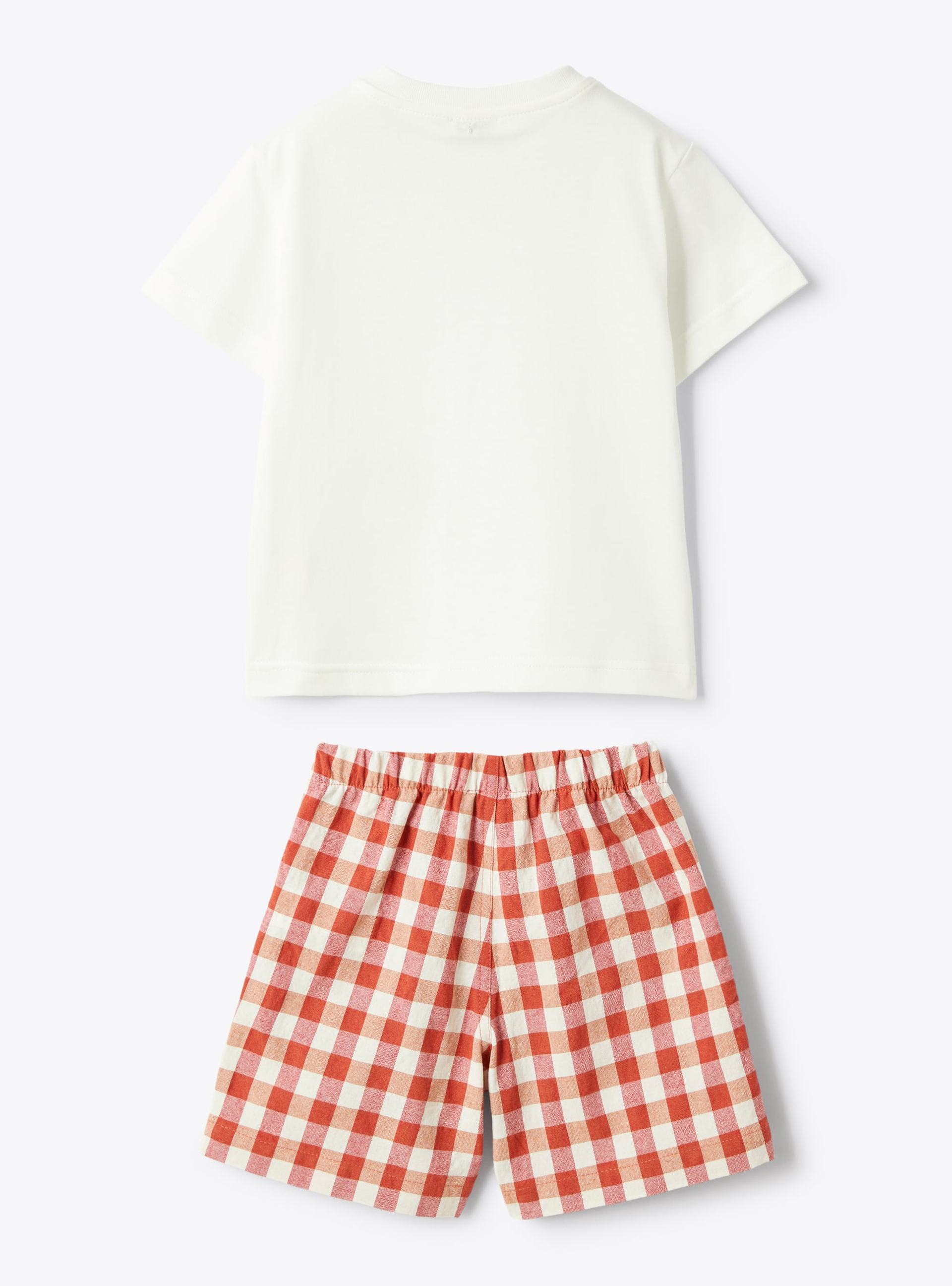 Baby-Set aus Baumwolljersey und Damier - Zweiteiliges Sets - Il Gufo