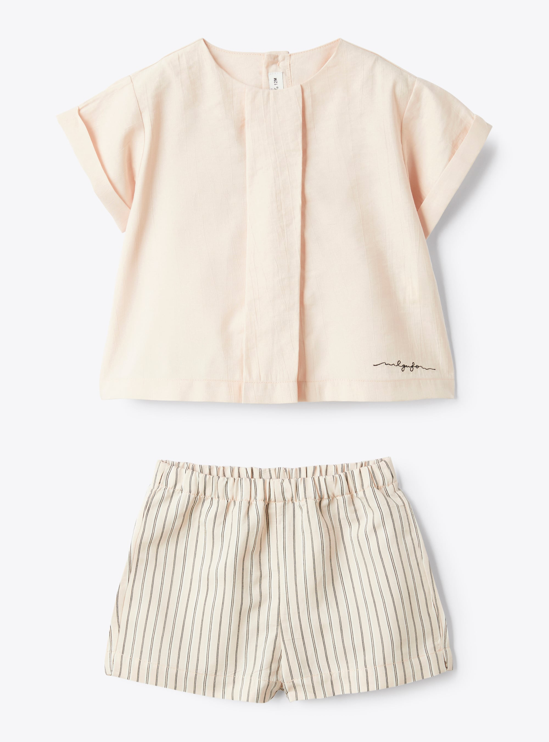 Striped viscose set - Pink | Il Gufo