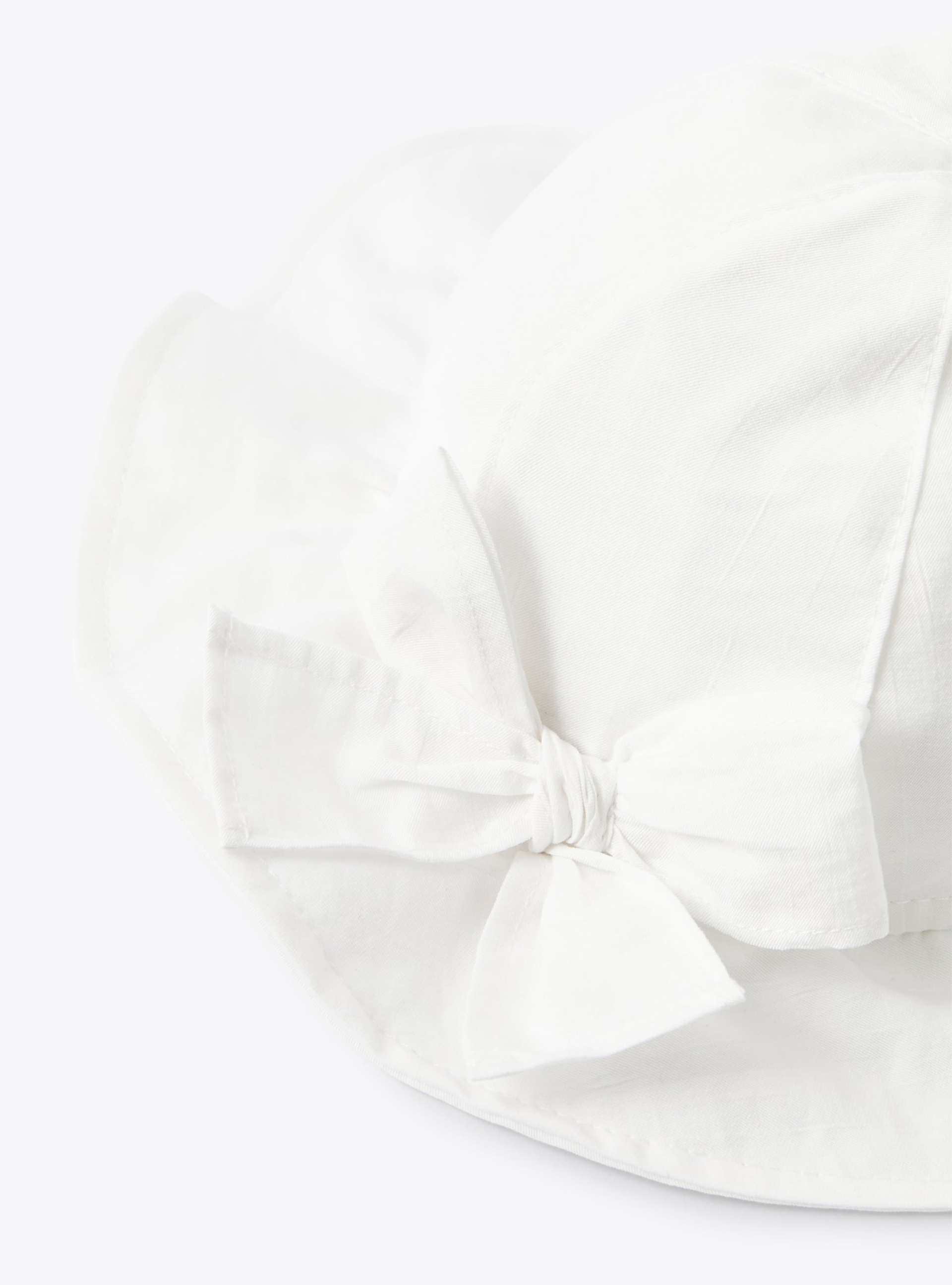 Viscose hat with bow - White | Il Gufo