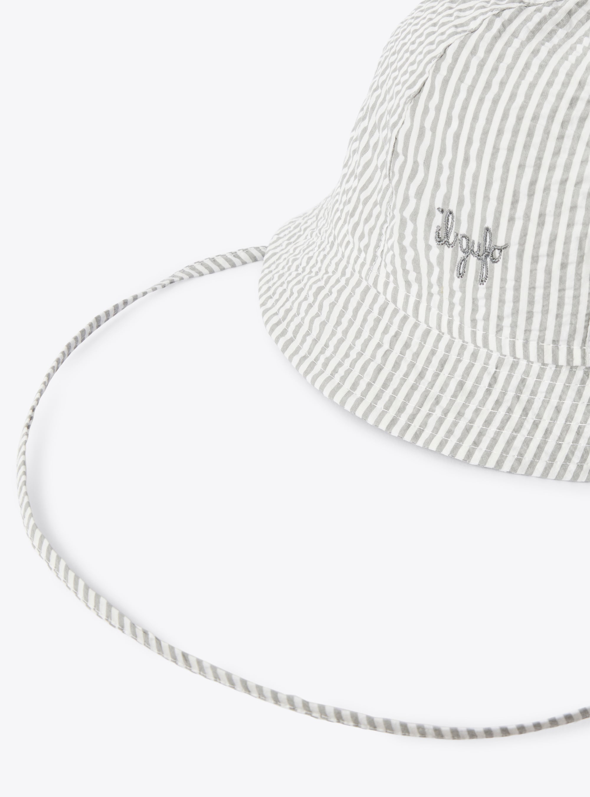 Cappello in seersucker con laccetto - Accessori - Il Gufo