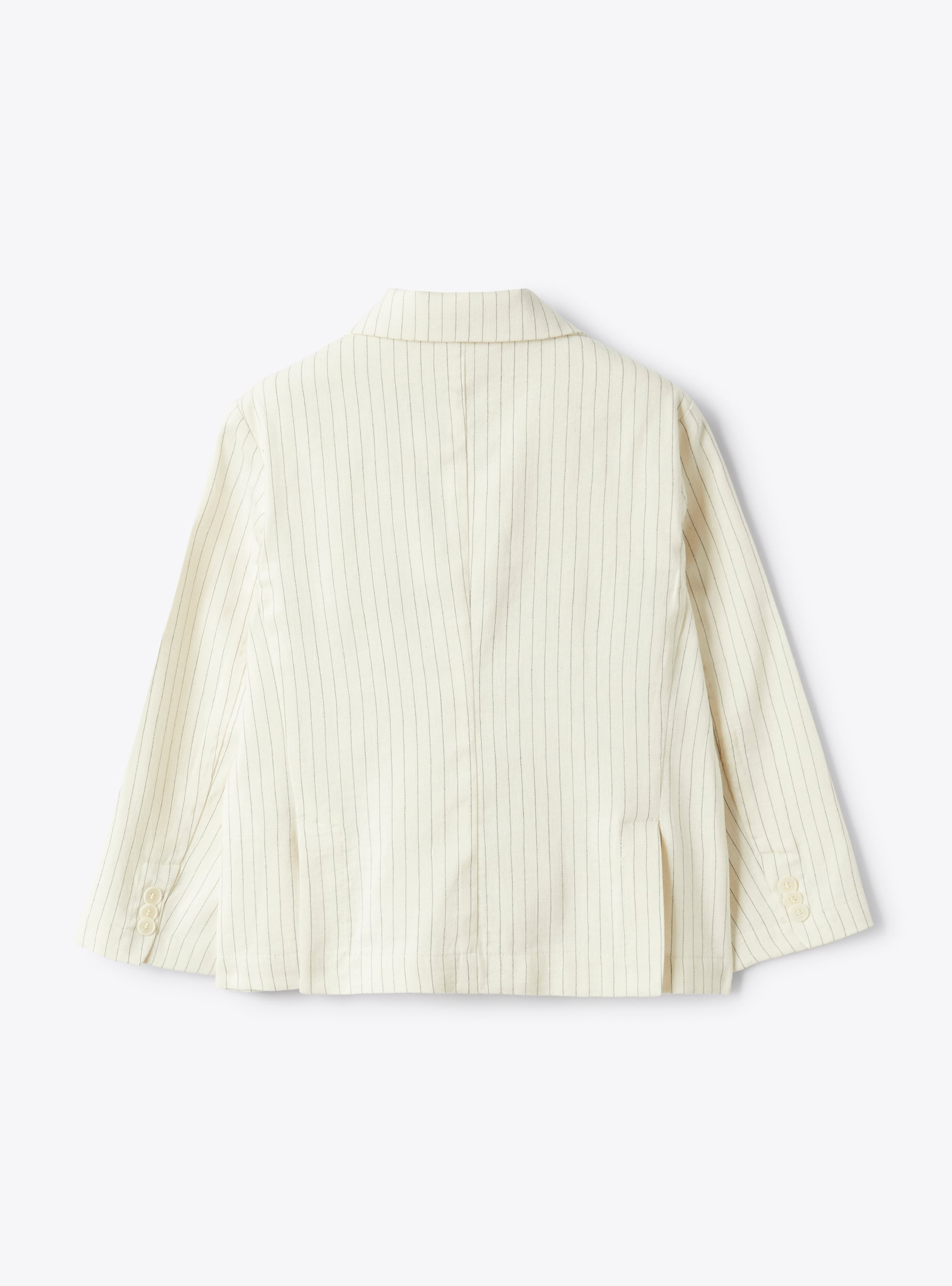 Regular-fit pinstriped cotton blazer - White | Il Gufo