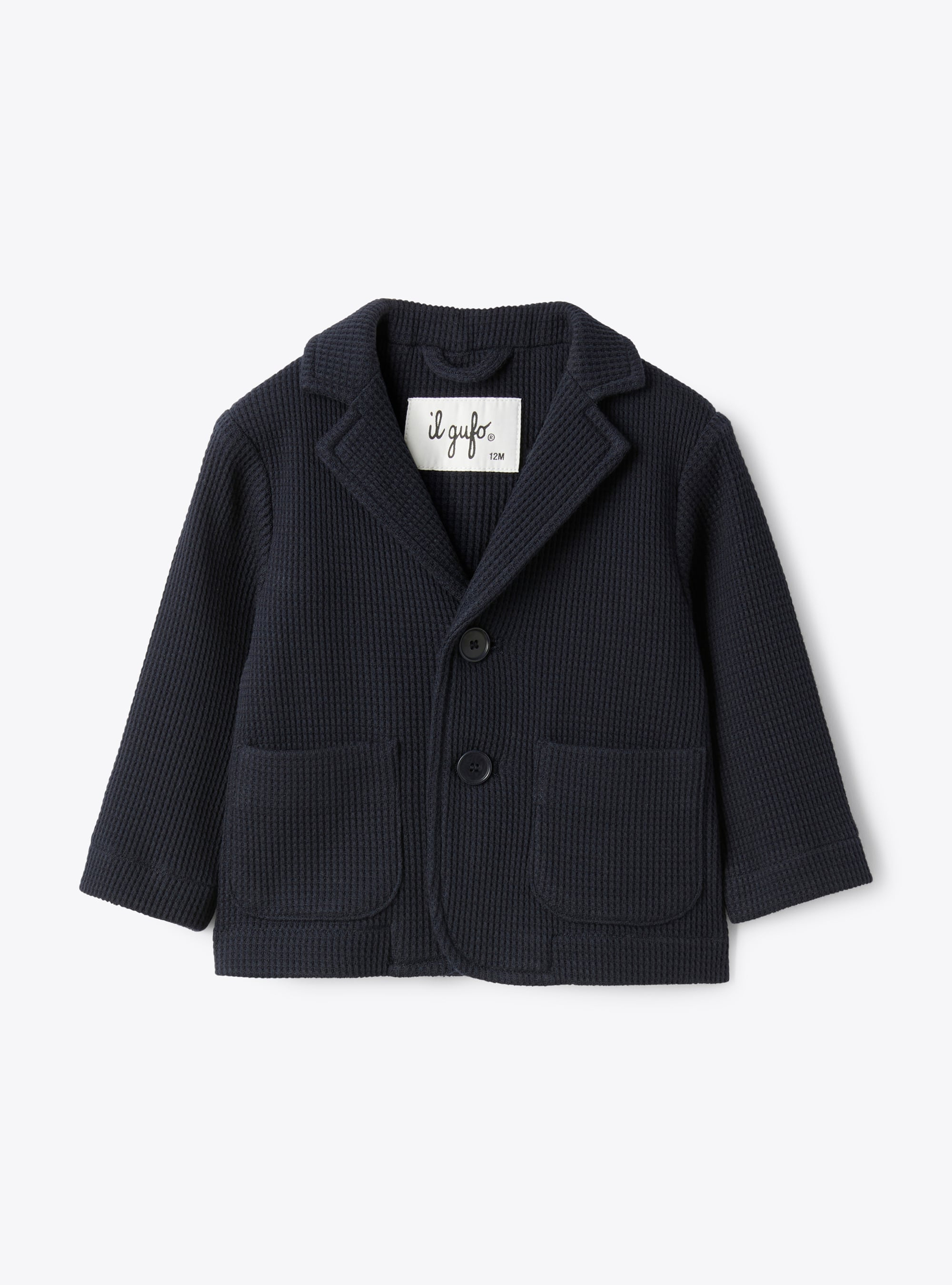 Regular-fit waffle cotton blazer - Jackets - Il Gufo