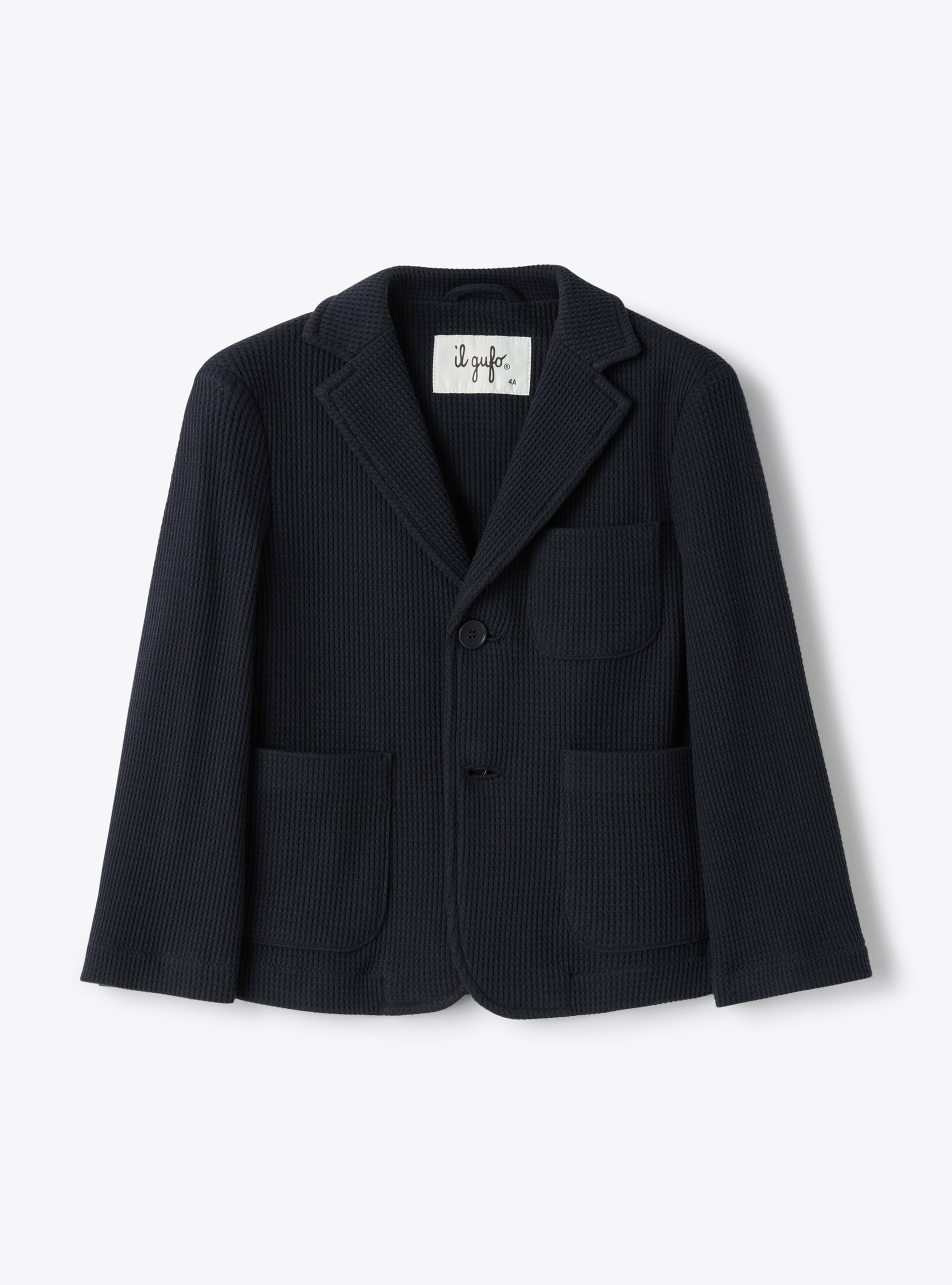 Waffle cotton blazer - Jackets - Il Gufo
