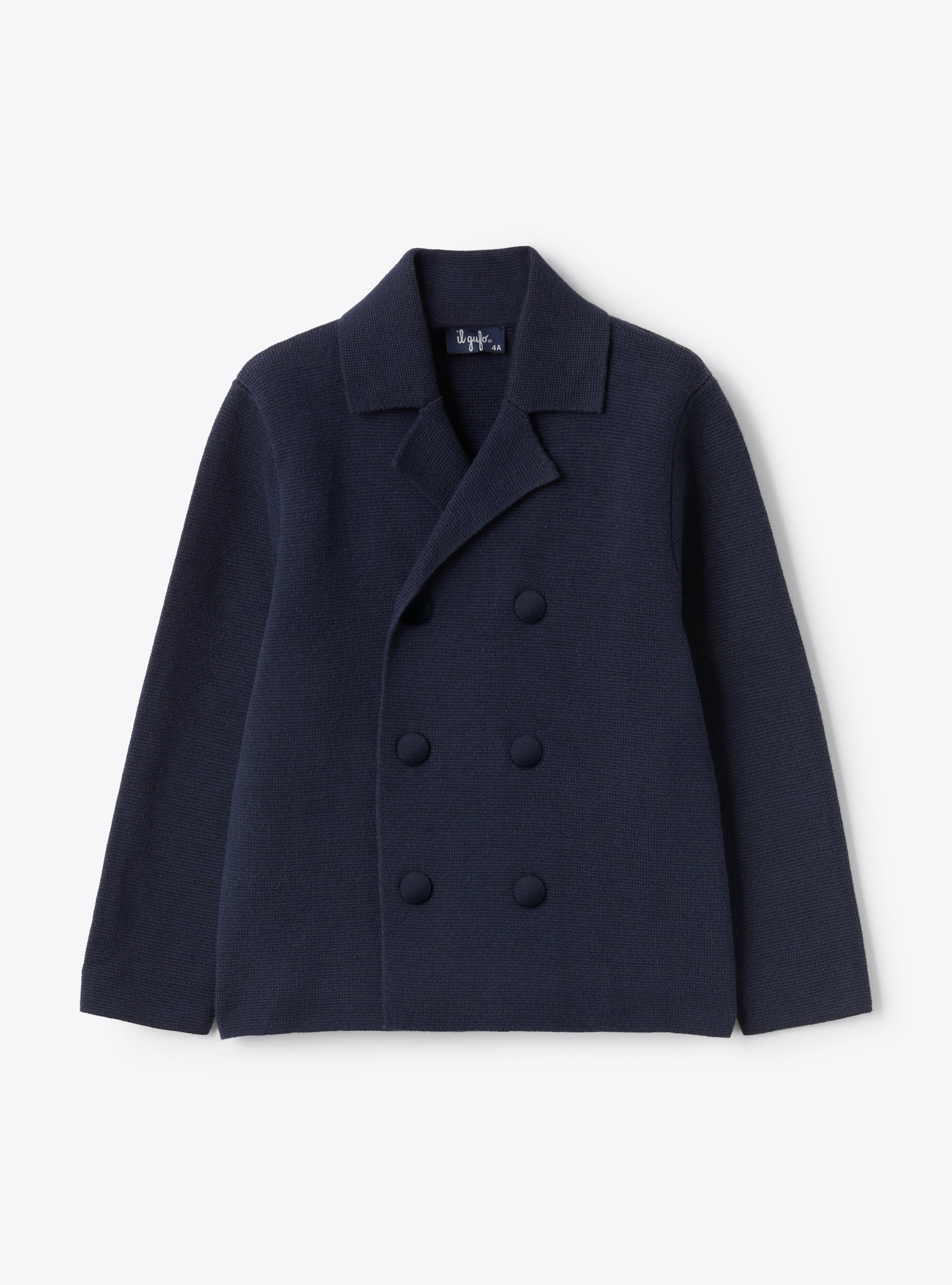 Organic cotton double-breasted jacket - Sweaters - Il Gufo