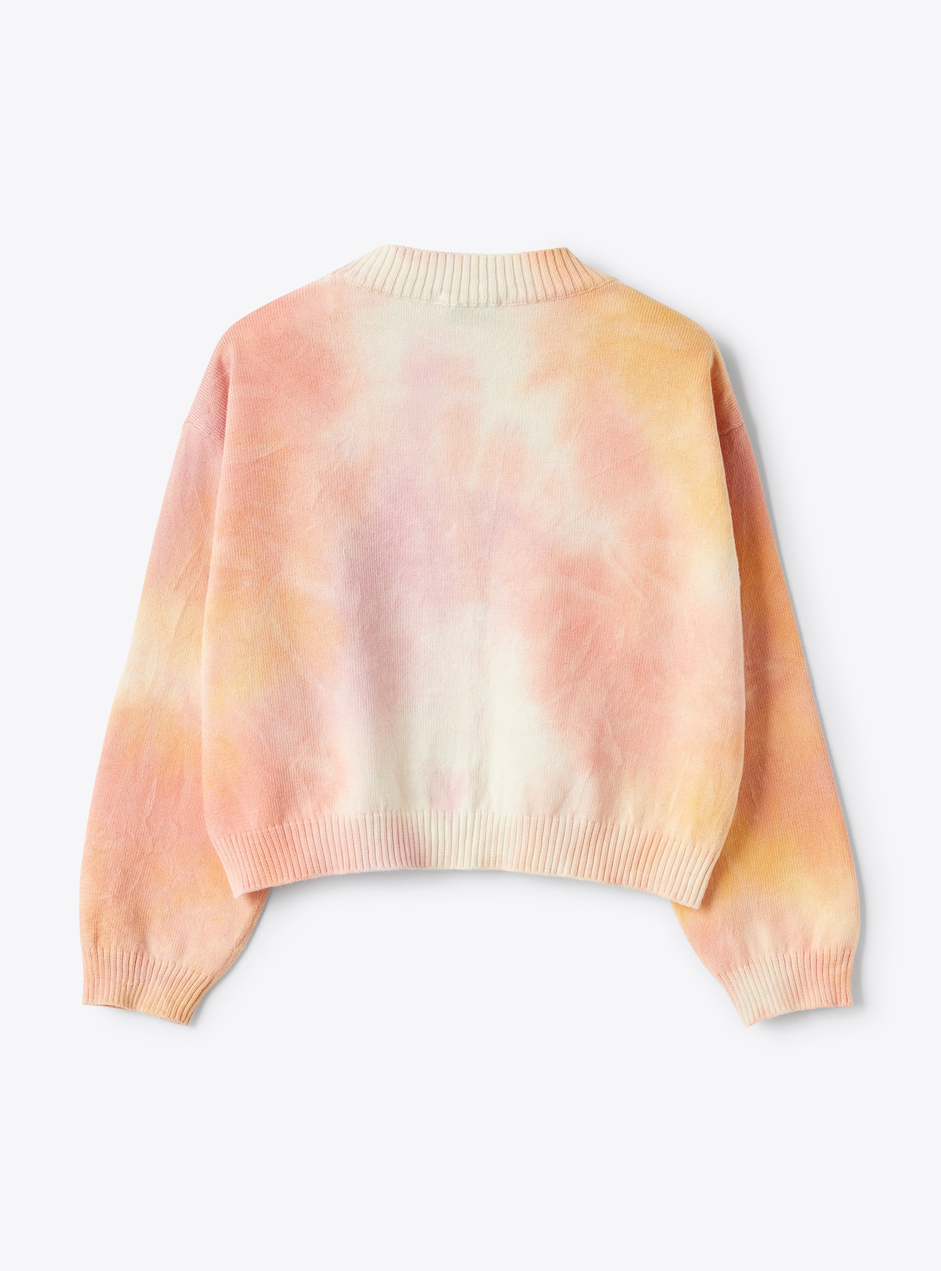 Tie-dye cotton cardigan - Orange | Il Gufo