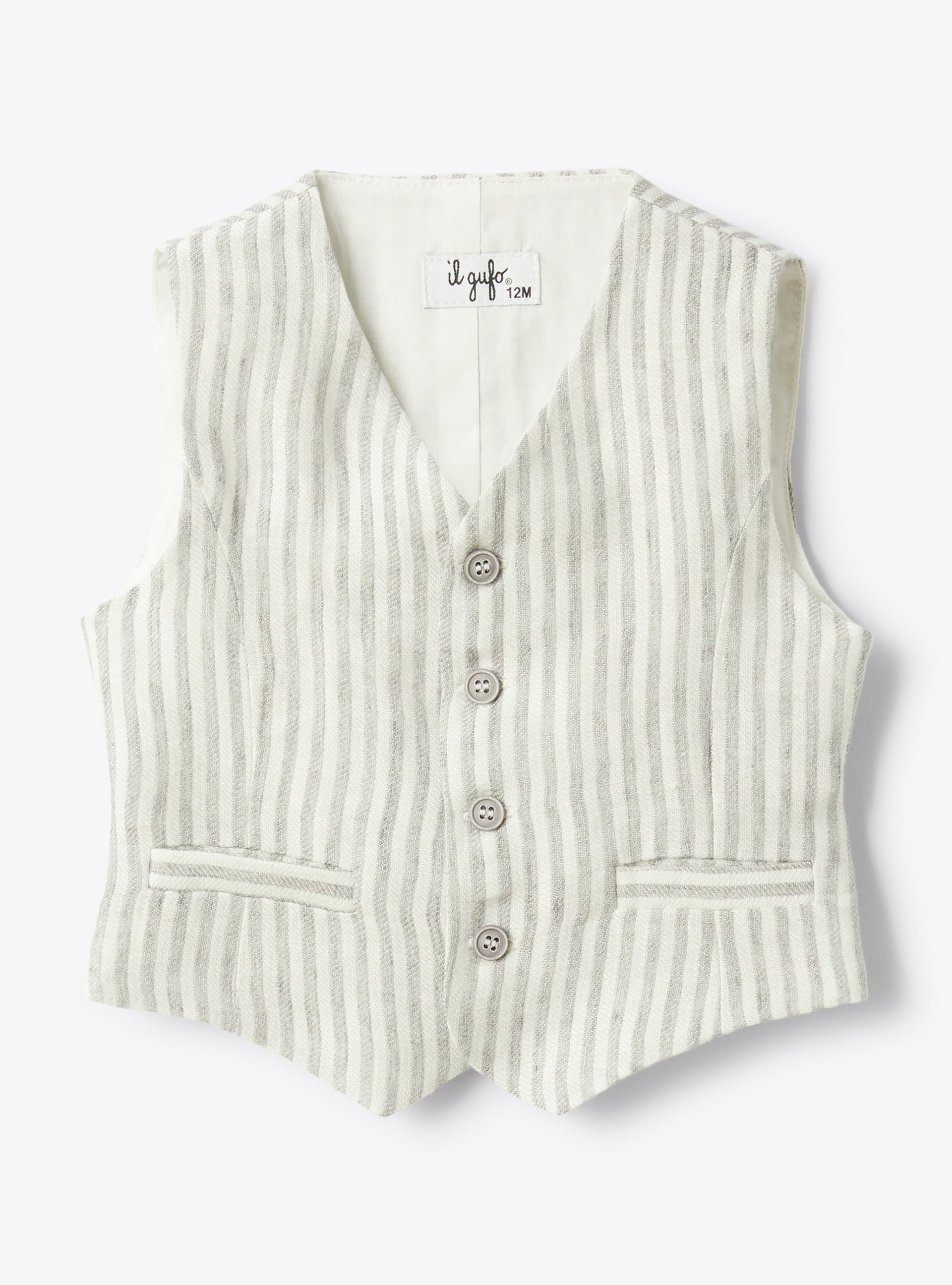 Striped linen vest - Sweaters - Il Gufo