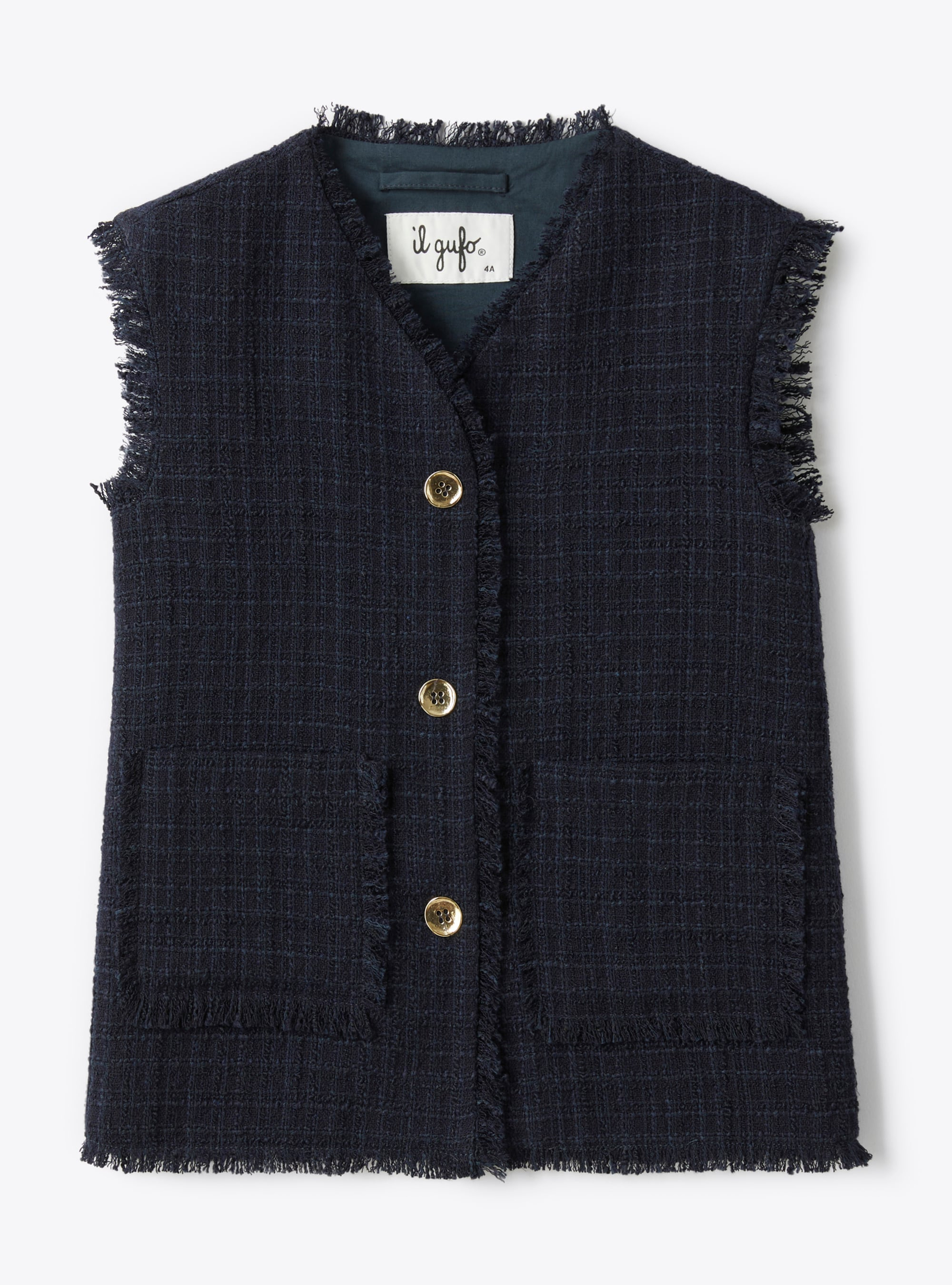 Long tweed vest - Sweaters - Il Gufo