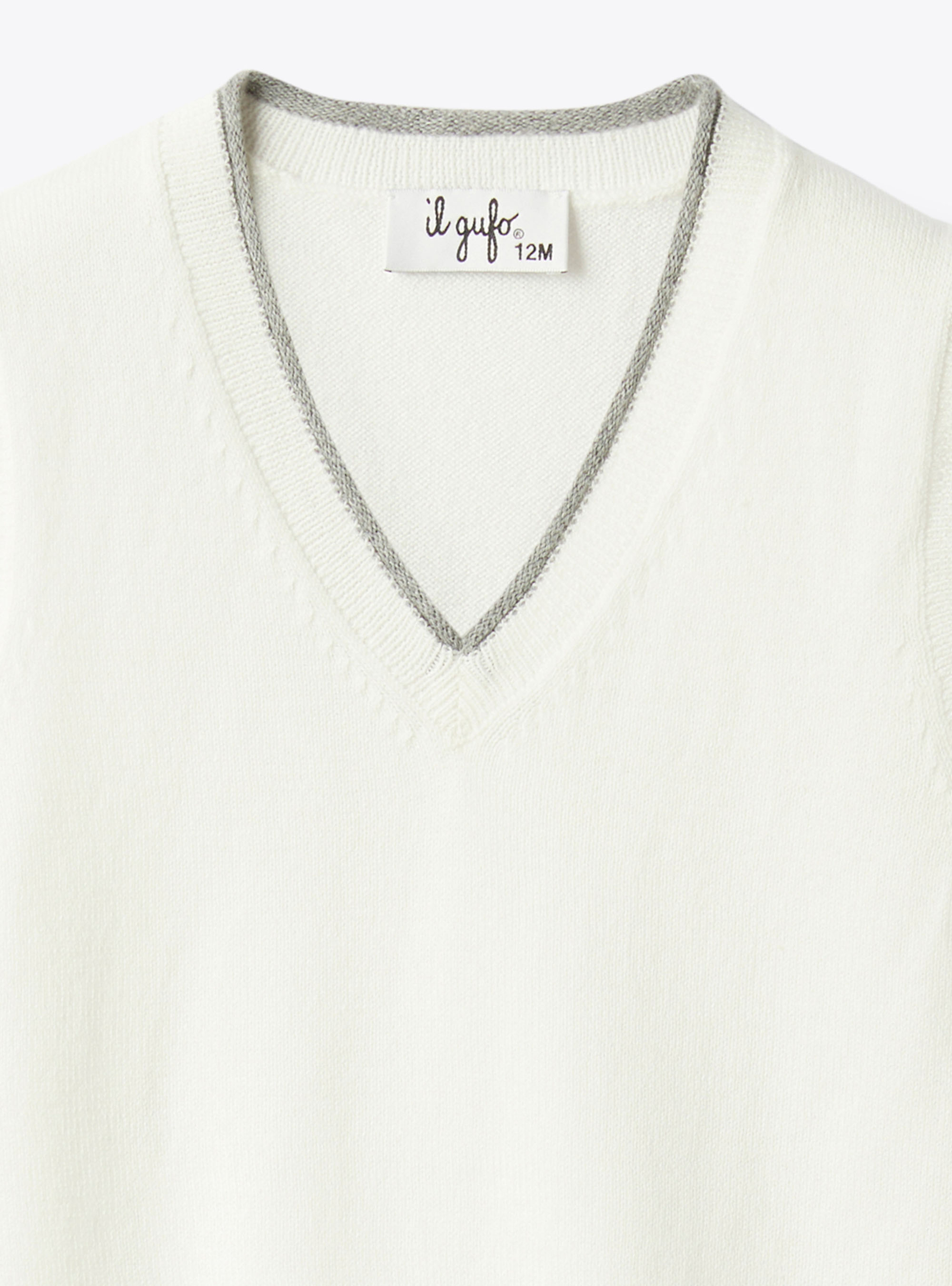 Organic cotton vest - White | Il Gufo