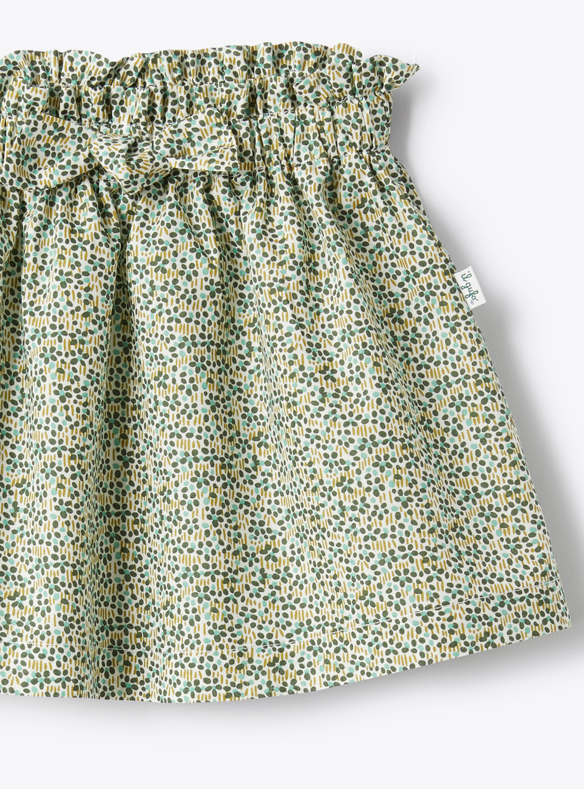Liberty Fabric skirt - Green | Il Gufo