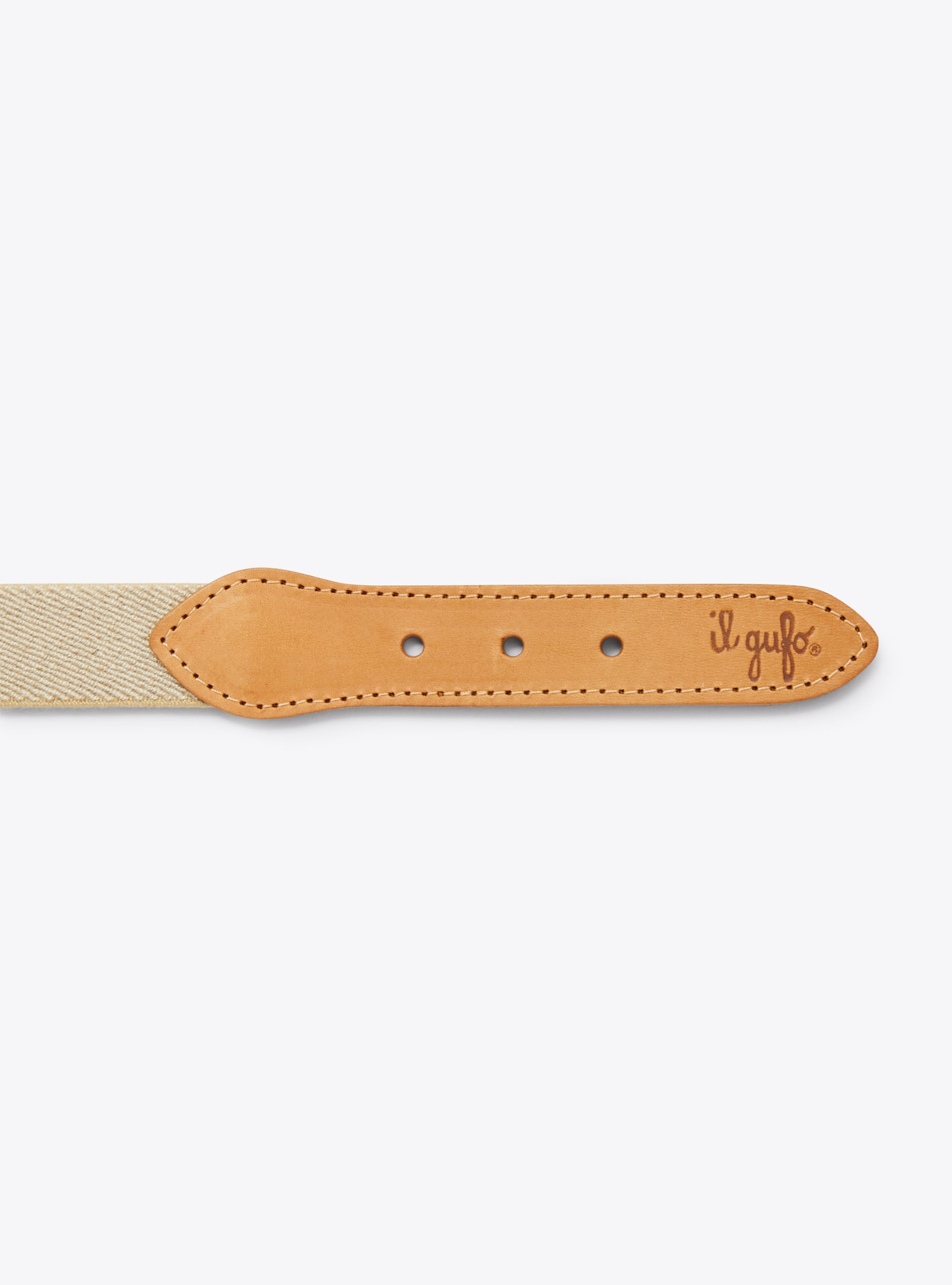 Elastic fabric belt - Beige | Il Gufo