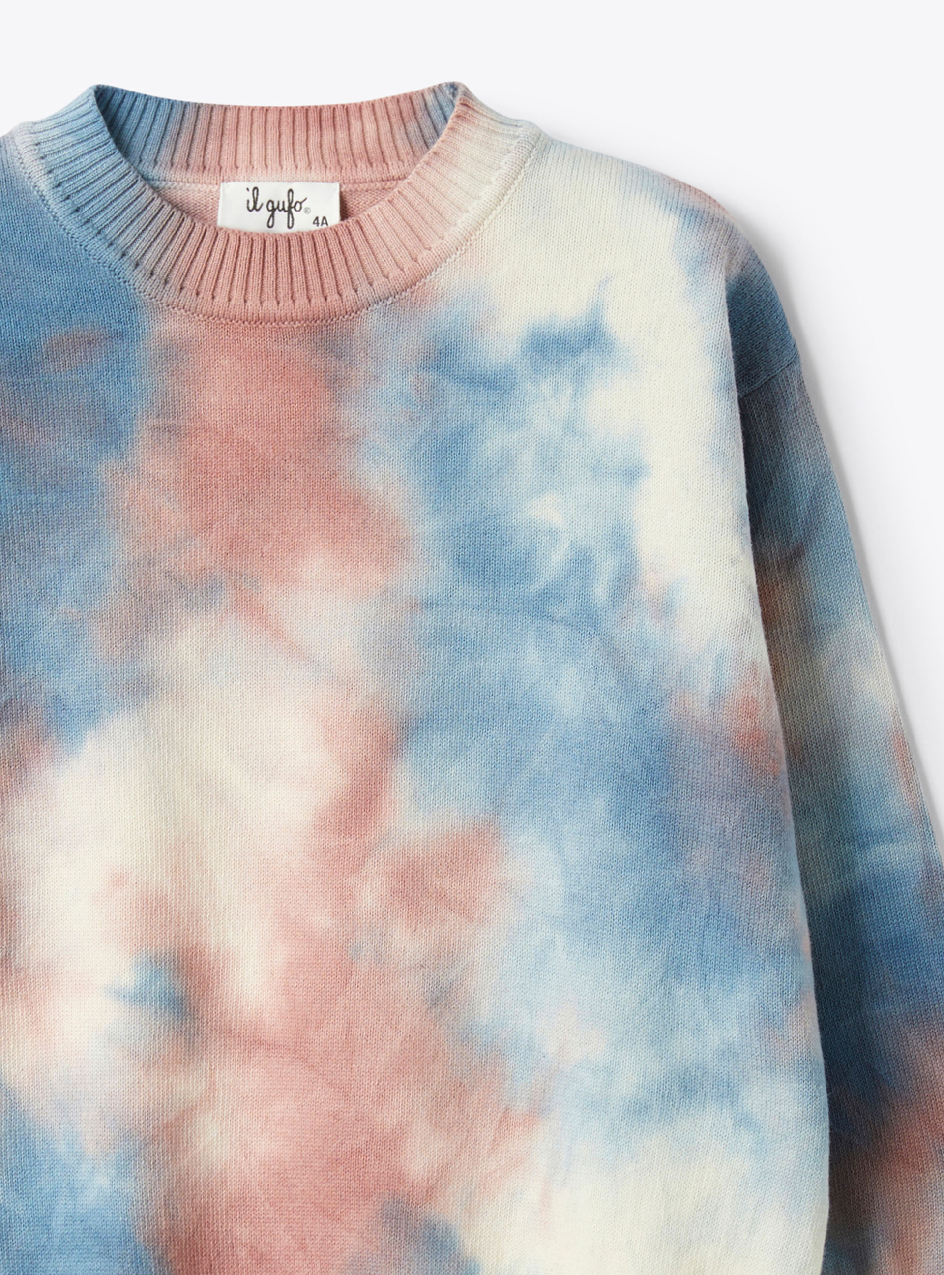 Tie-dye cotton knitwear - Blue | Il Gufo