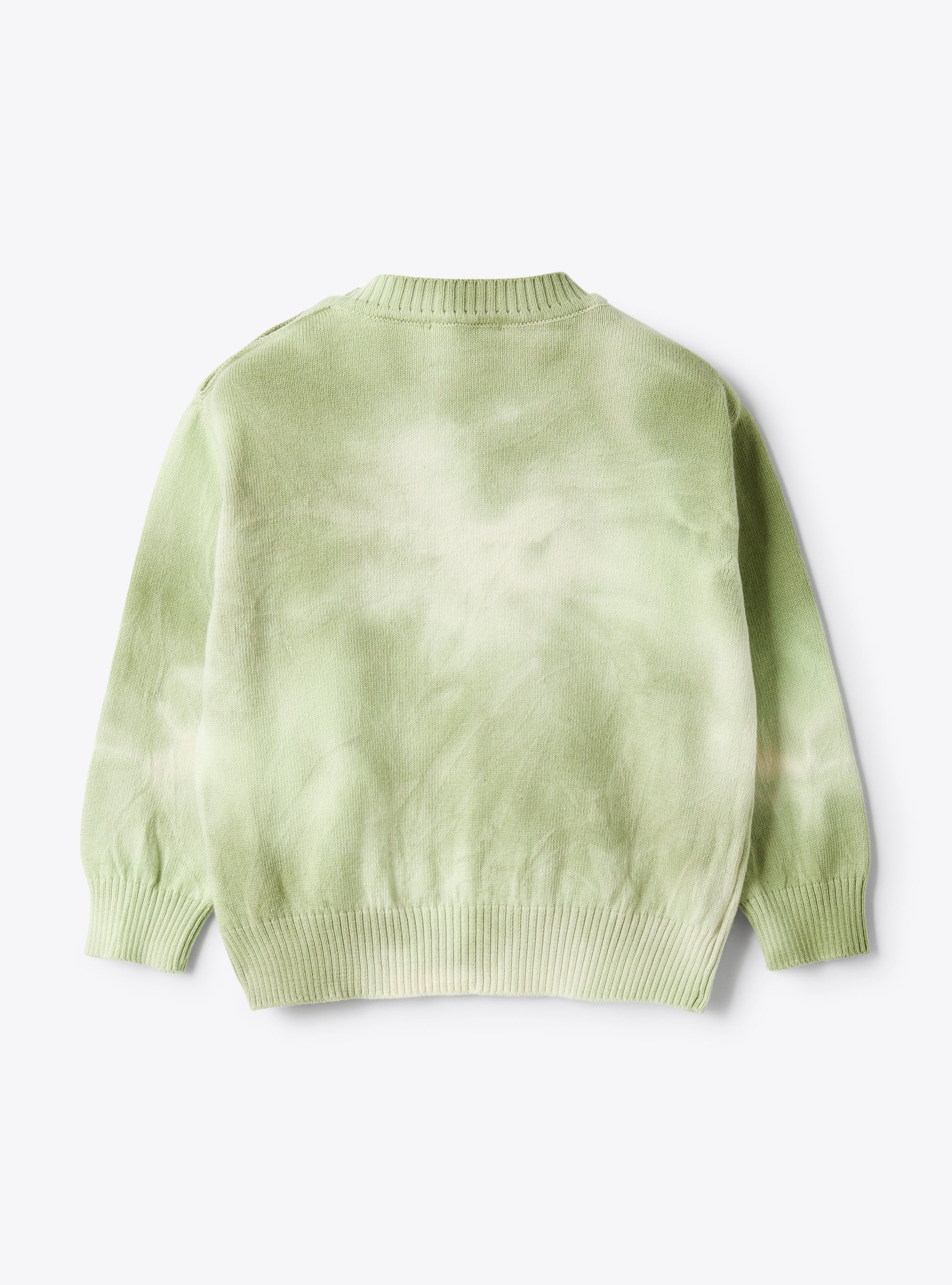 Tie-dye cotton knitwear - Green | Il Gufo