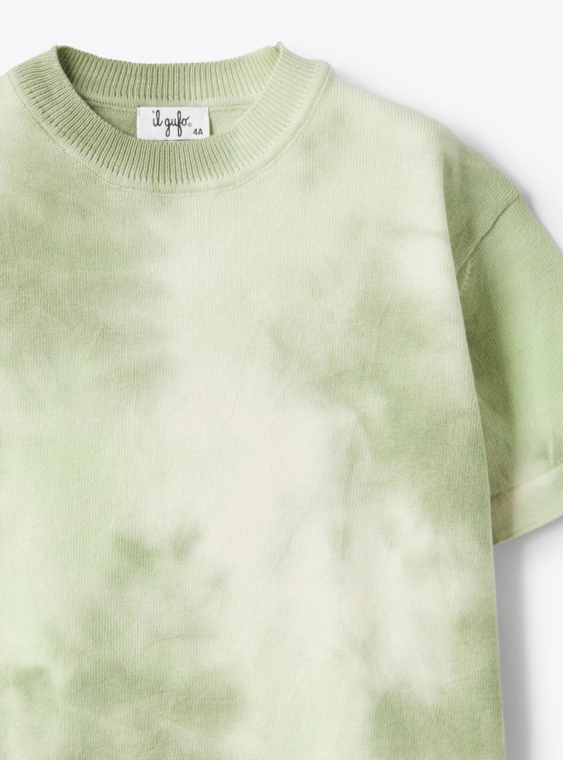 Tie-dye cotton sweater - Green | Il Gufo