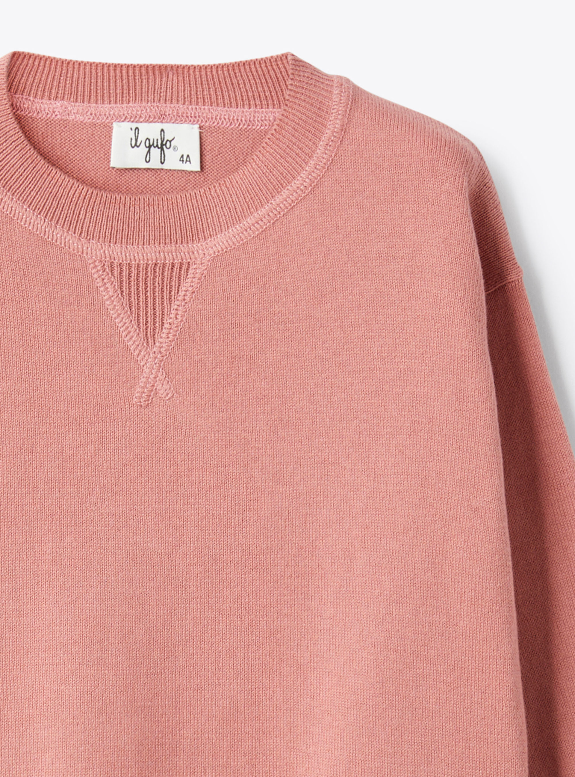 Organic cotton sweater - Pink | Il Gufo