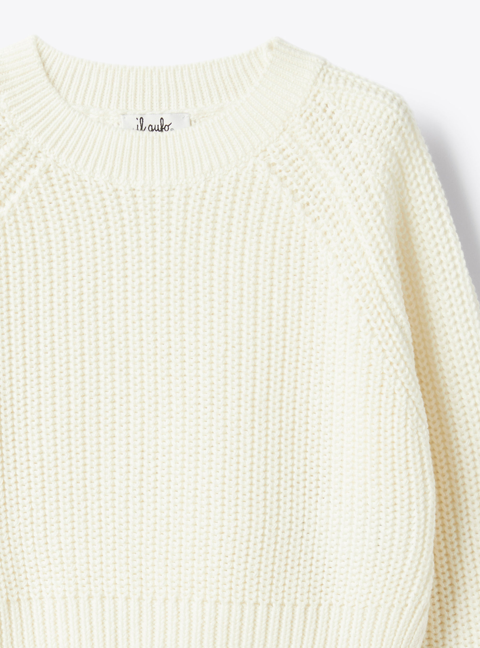 Organic cotton sweater - White | Il Gufo