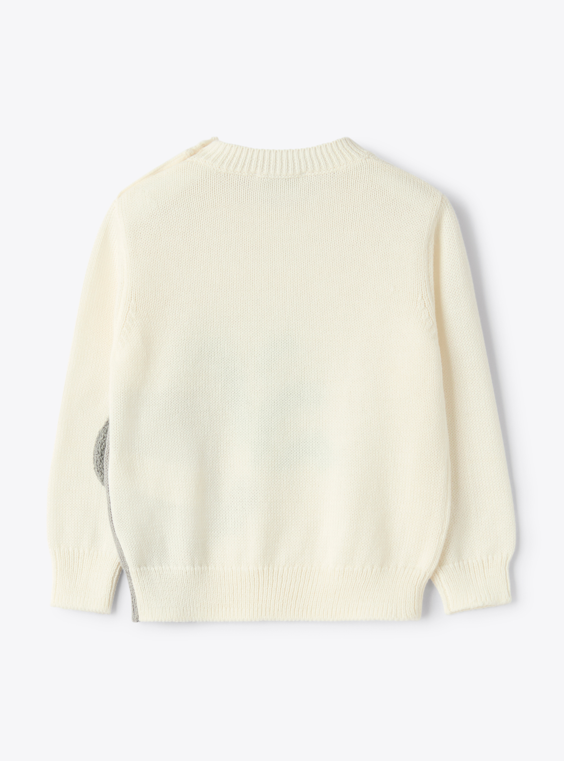 Organic cotton sweater - White | Il Gufo
