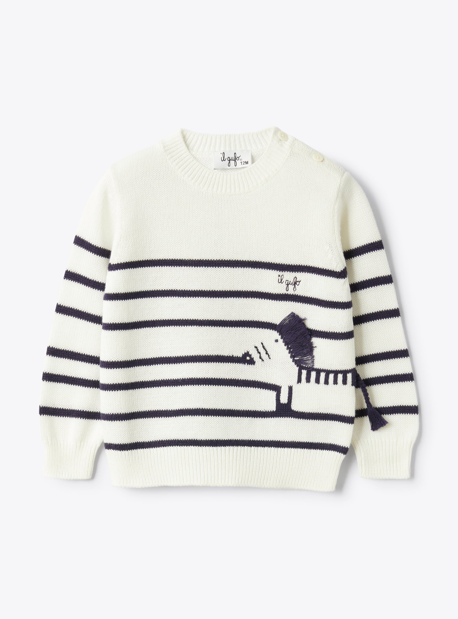 Pullover aus Bio-Baumwolle mit Streifen - Pullover - Il Gufo
