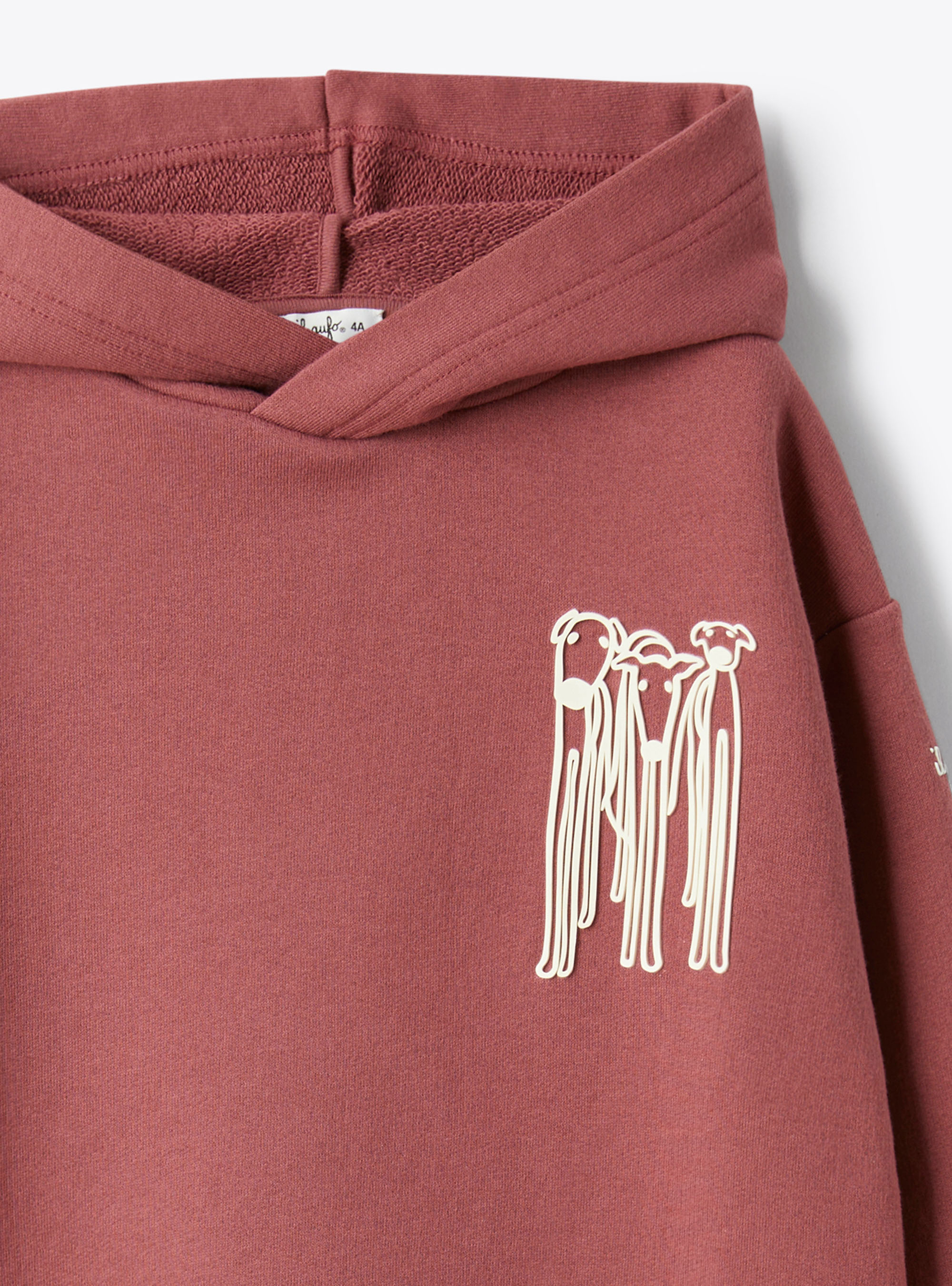Cotton hoodie - Pink | Il Gufo