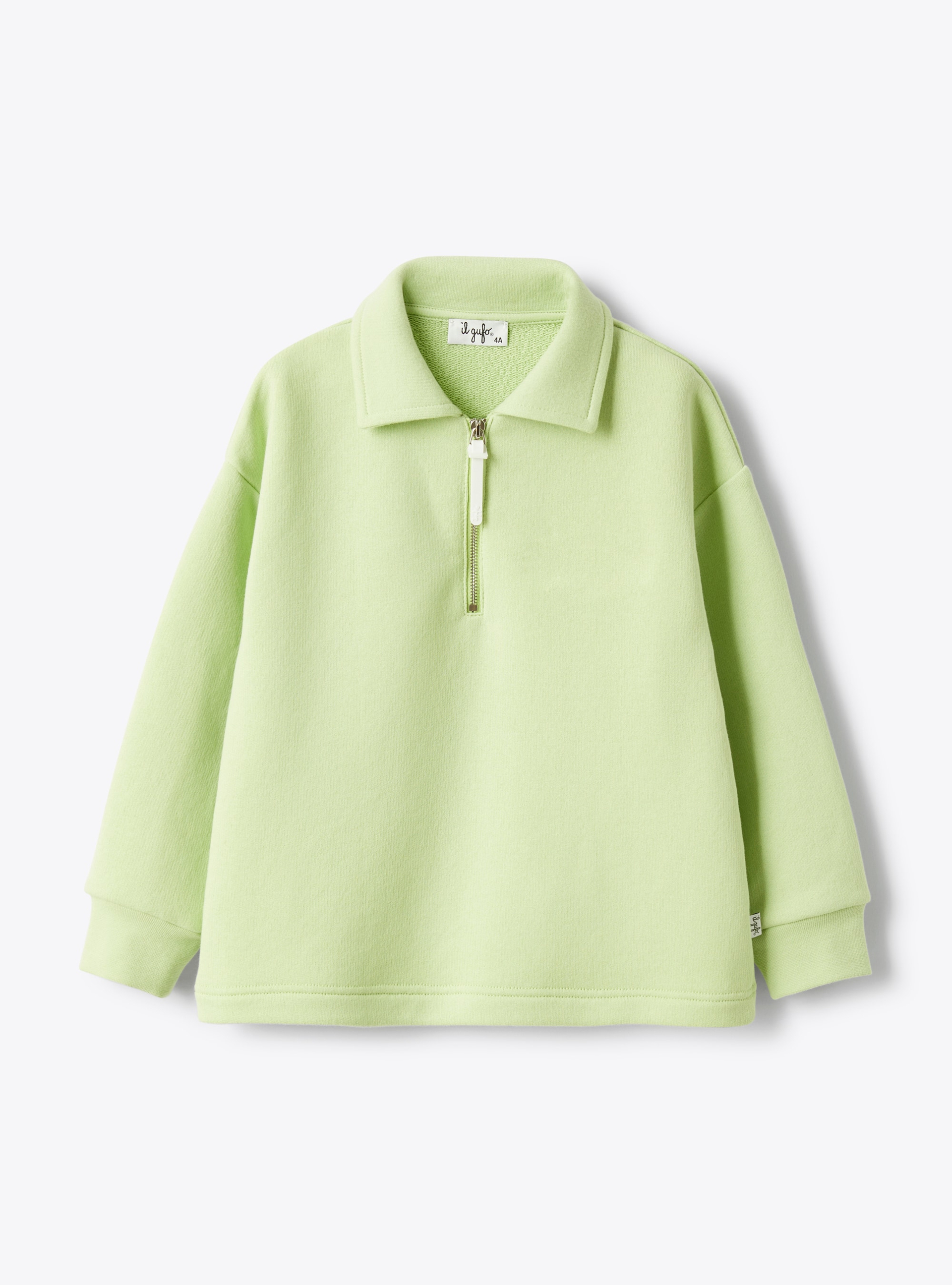 Felpa in cotone con zip - Felpe - Il Gufo