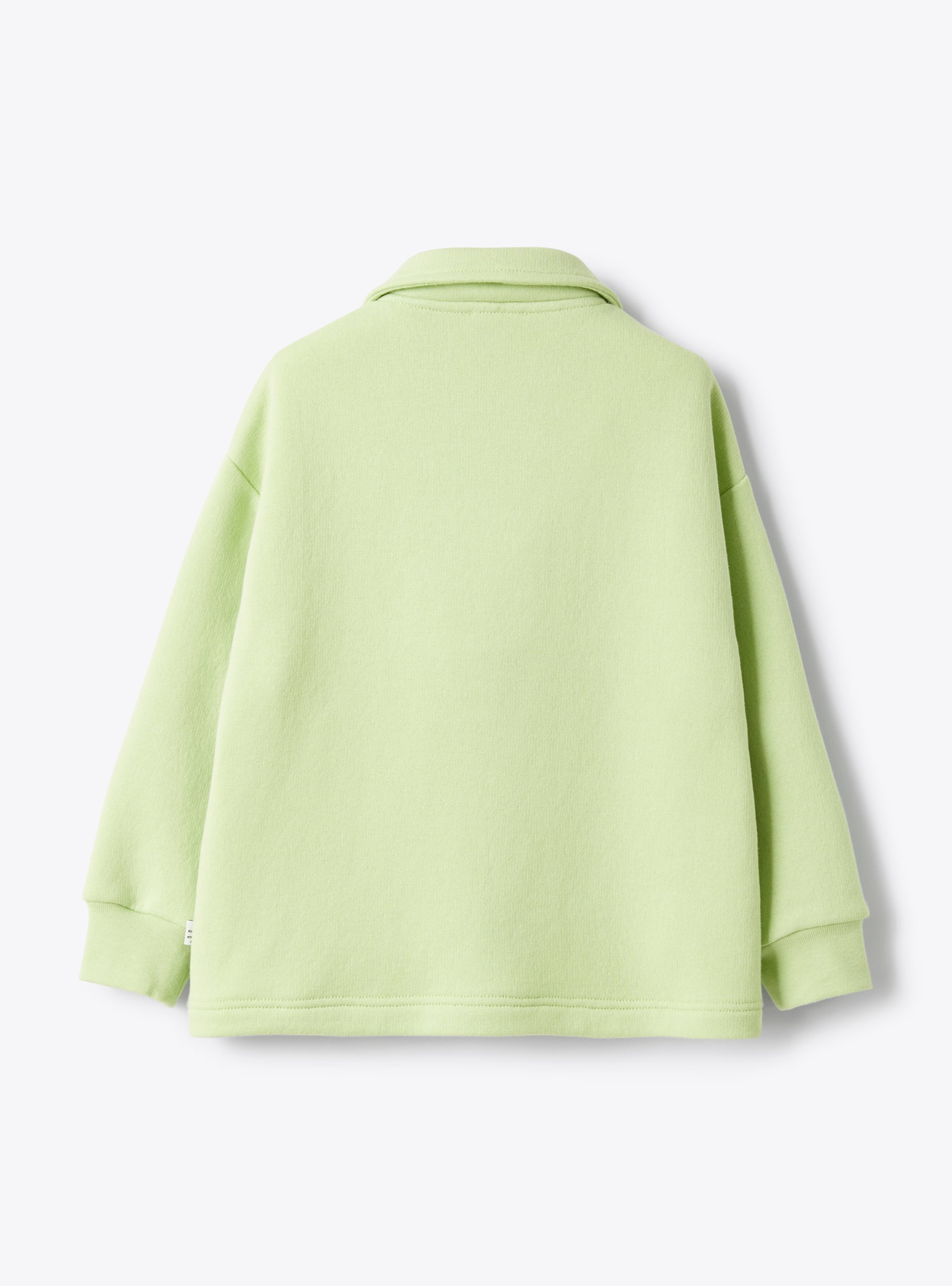 Felpa in cotone con zip - Verde | Il Gufo