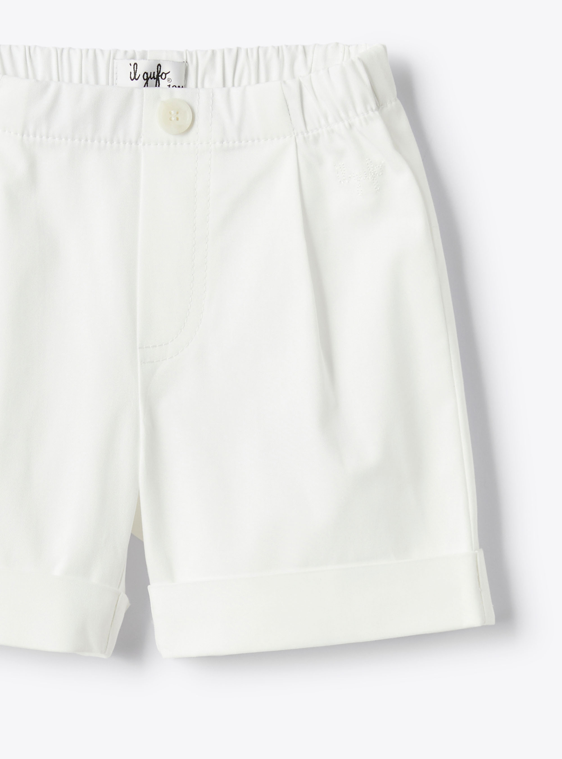 Gabardine bermuda shorts - White | Il Gufo
