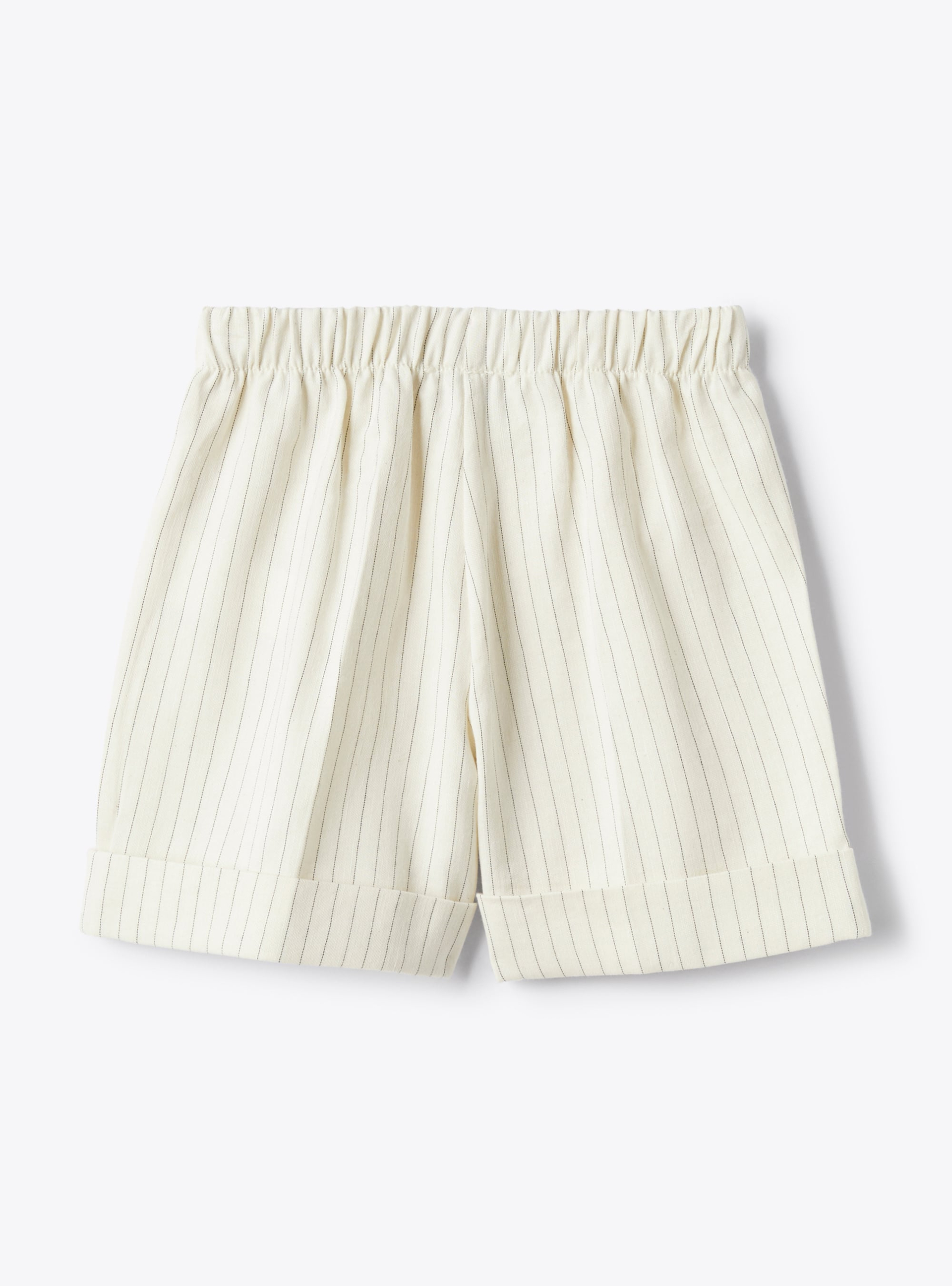 Pinstriped cotton bermuda shorts - White | Il Gufo