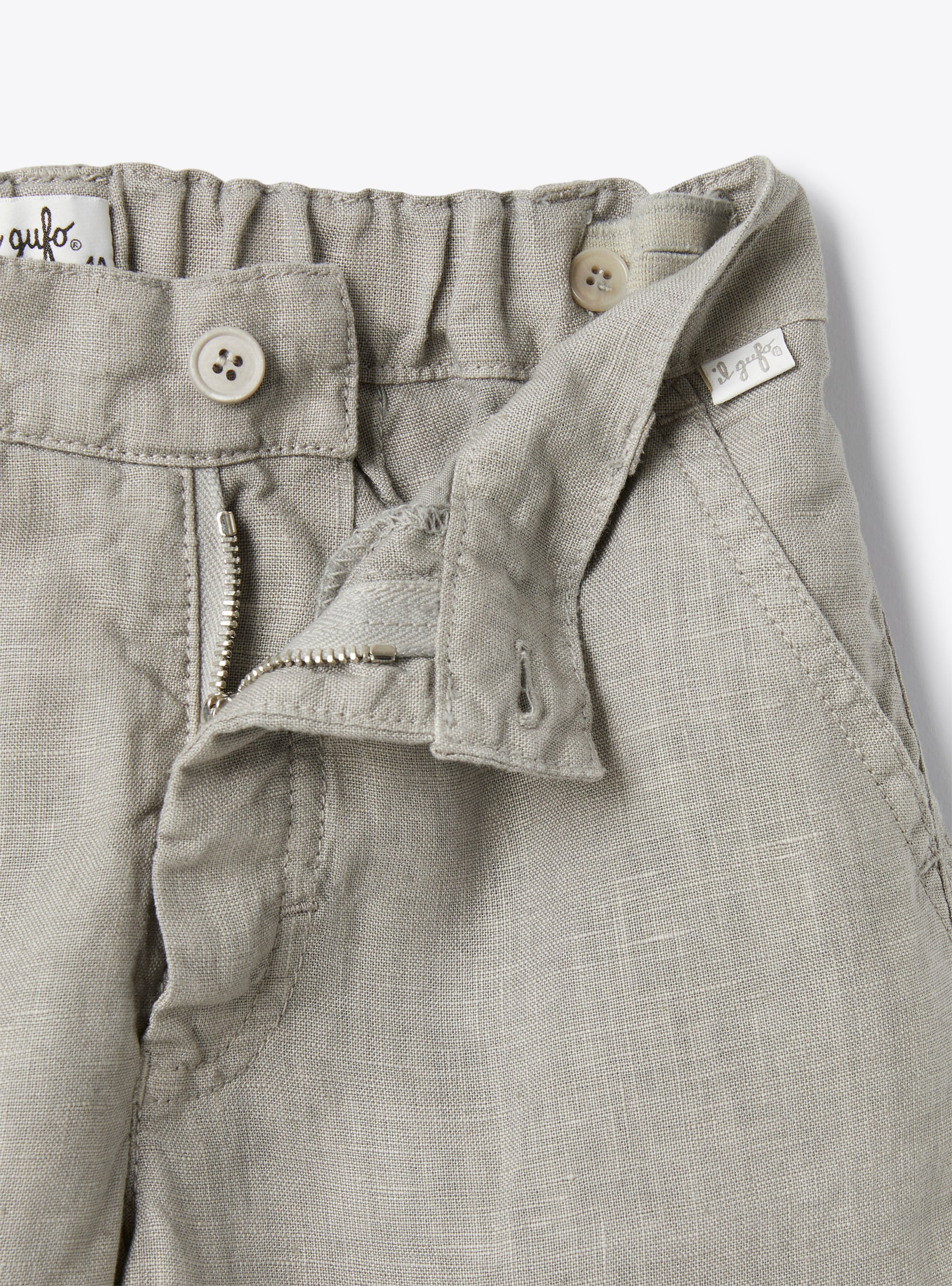 Linen bermuda shorts - Grey | Il Gufo