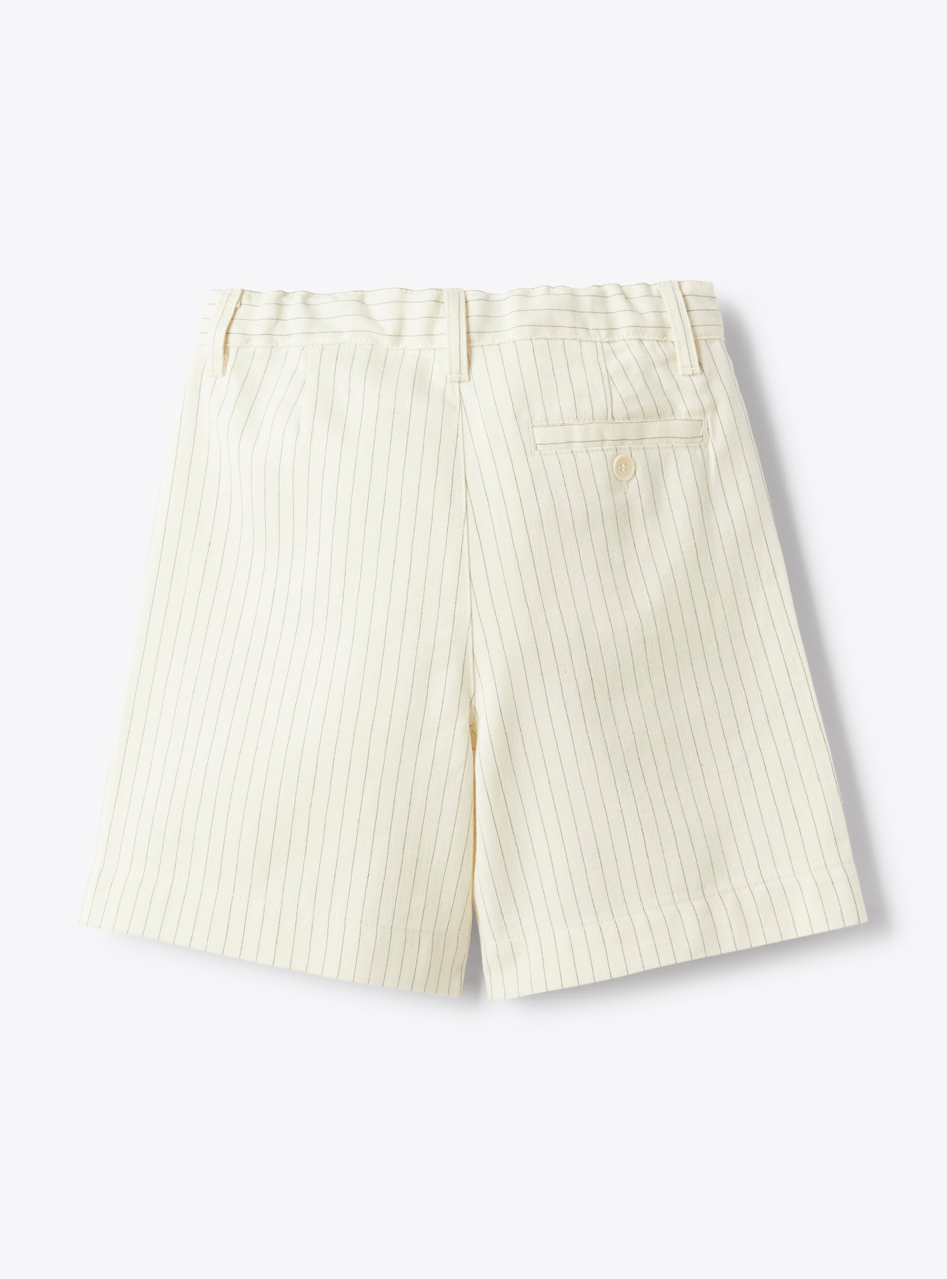 Pinstriped cotton bermuda shorts - White | Il Gufo