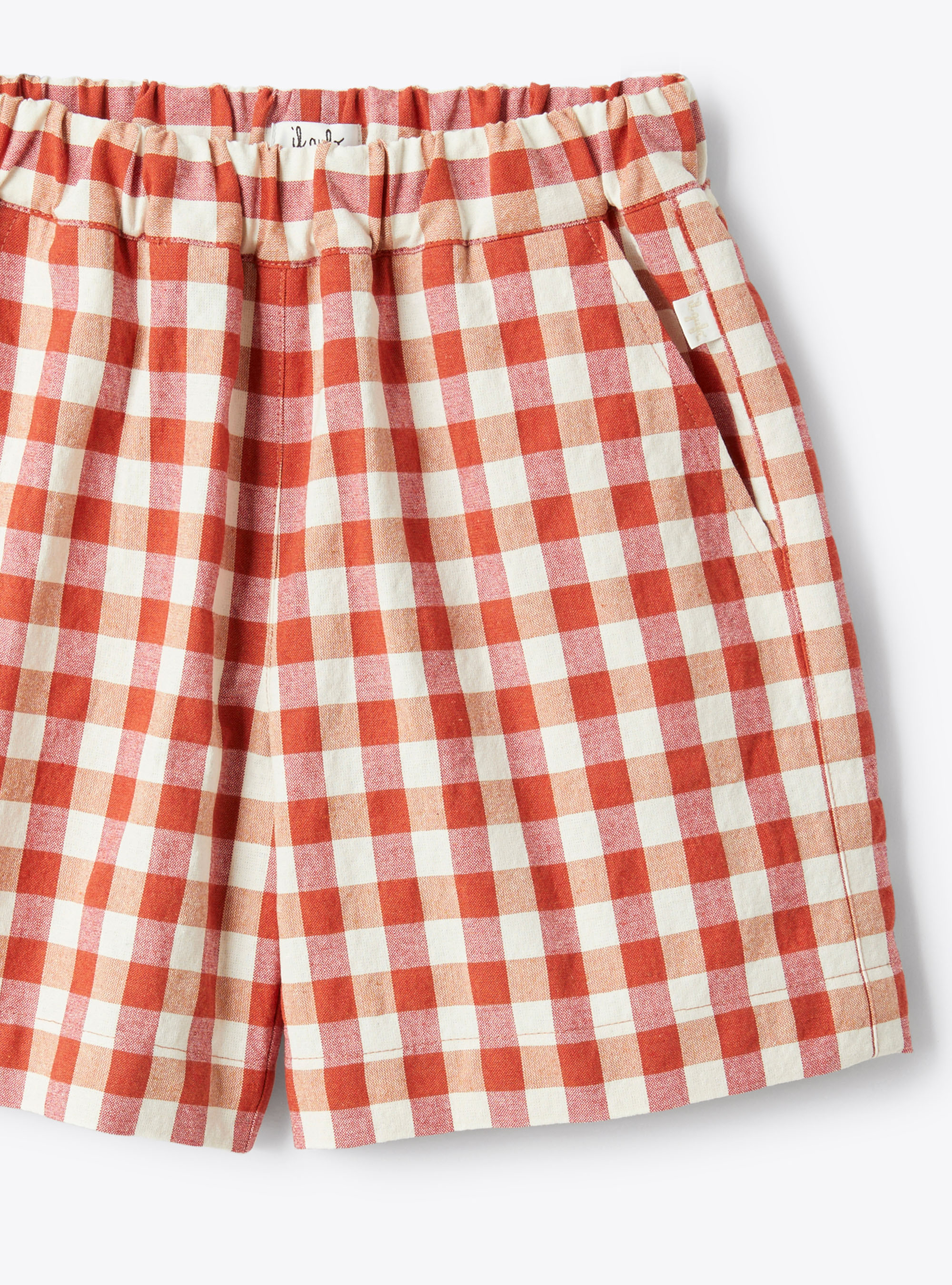 Checkerboard bermuda shorts - Fuchsia | Il Gufo
