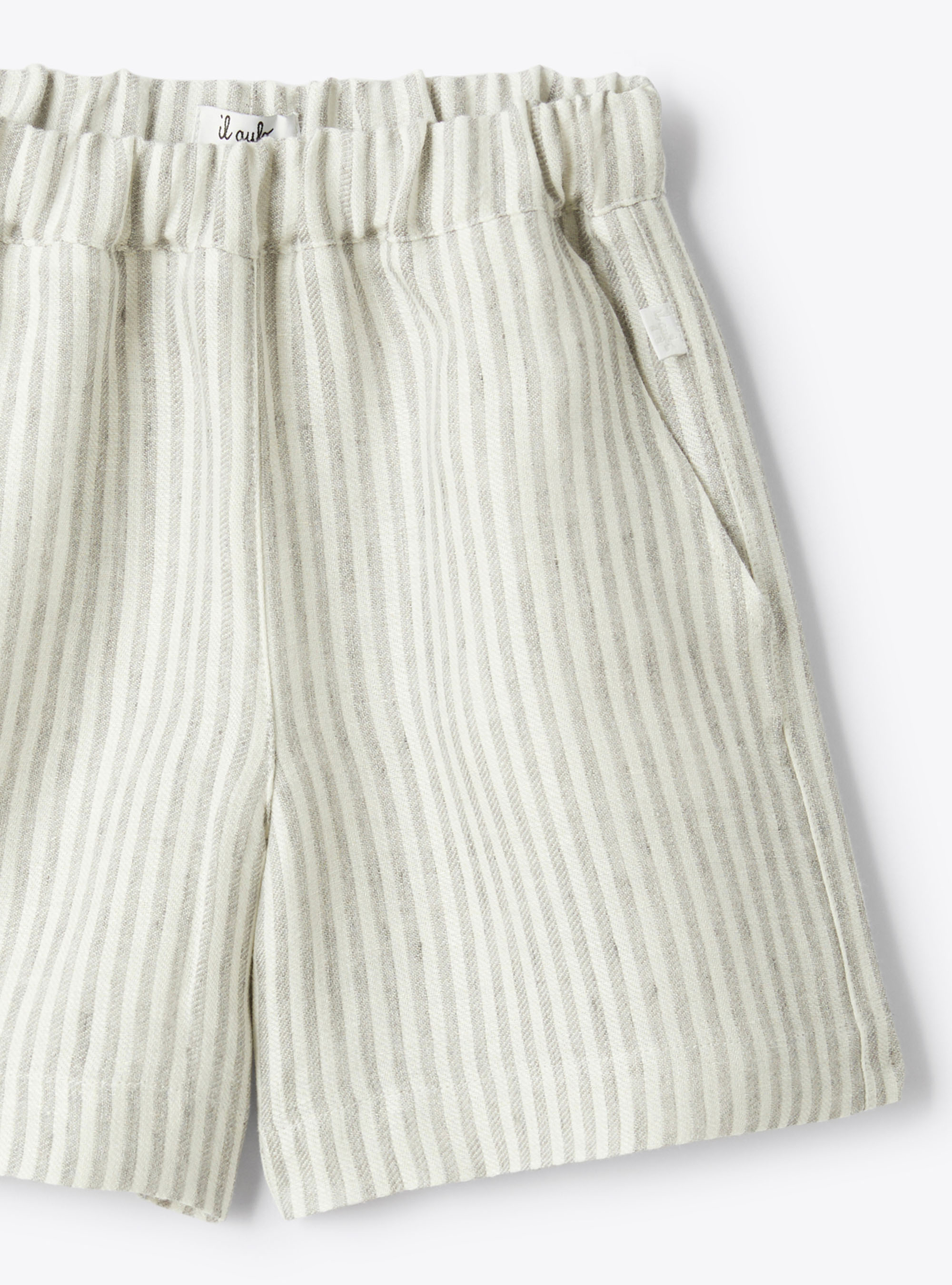 Linen bermuda shorts - Grey | Il Gufo