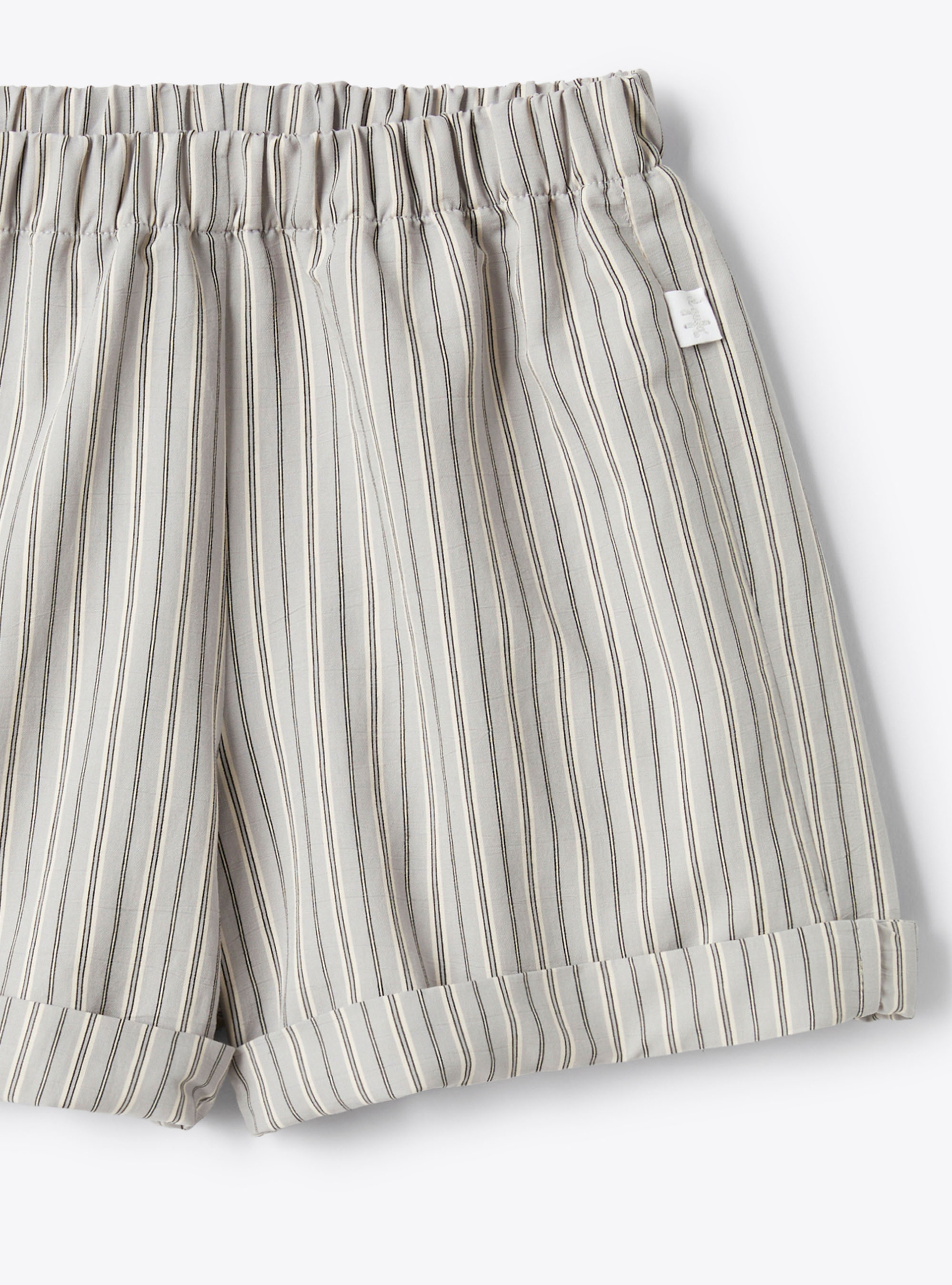 Striped viscose bermuda shorts - Grey | Il Gufo