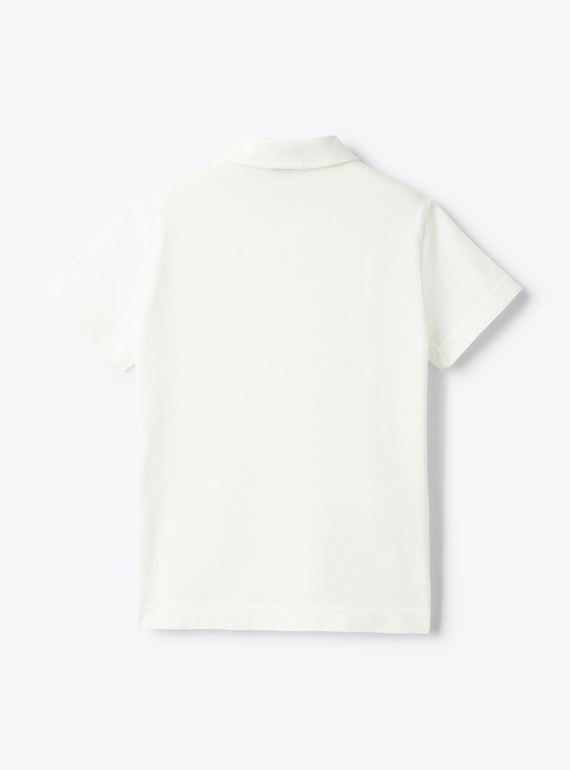 Polo in jersey organico - Bianco | Il Gufo