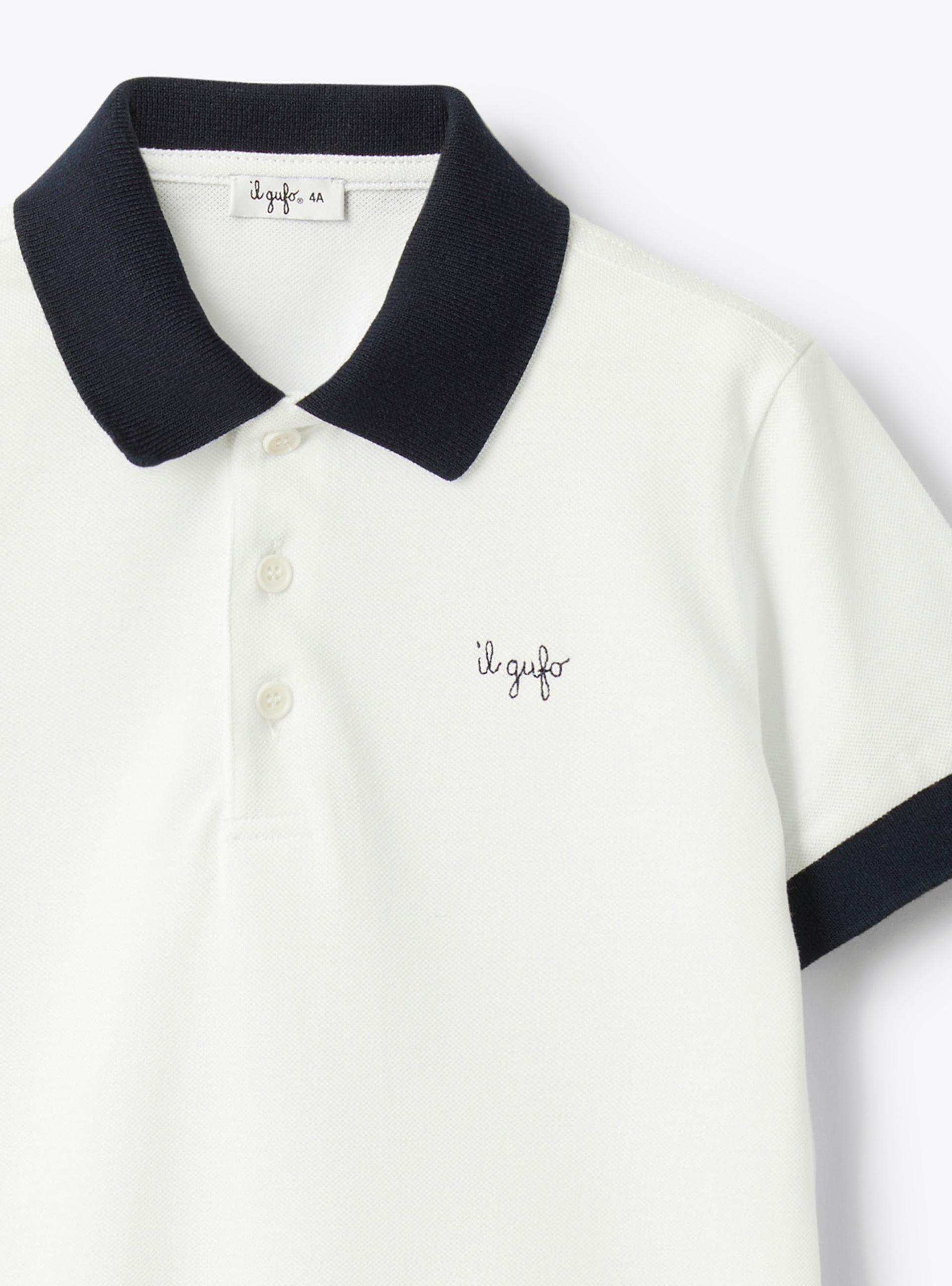 Polo in cotone piquet - Bianco | Il Gufo