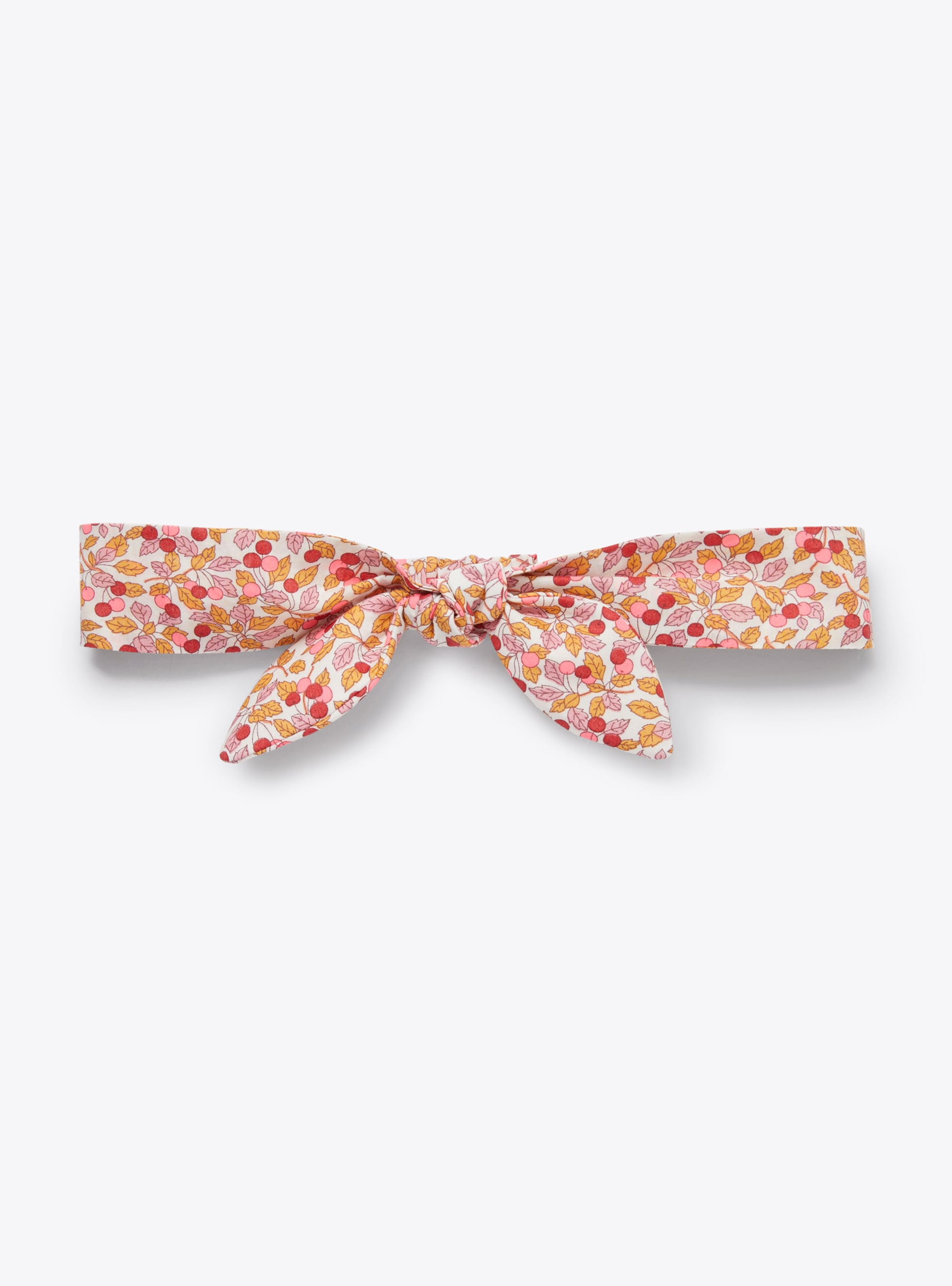 Headband with Liberty Fabric bow - Orange | Il Gufo