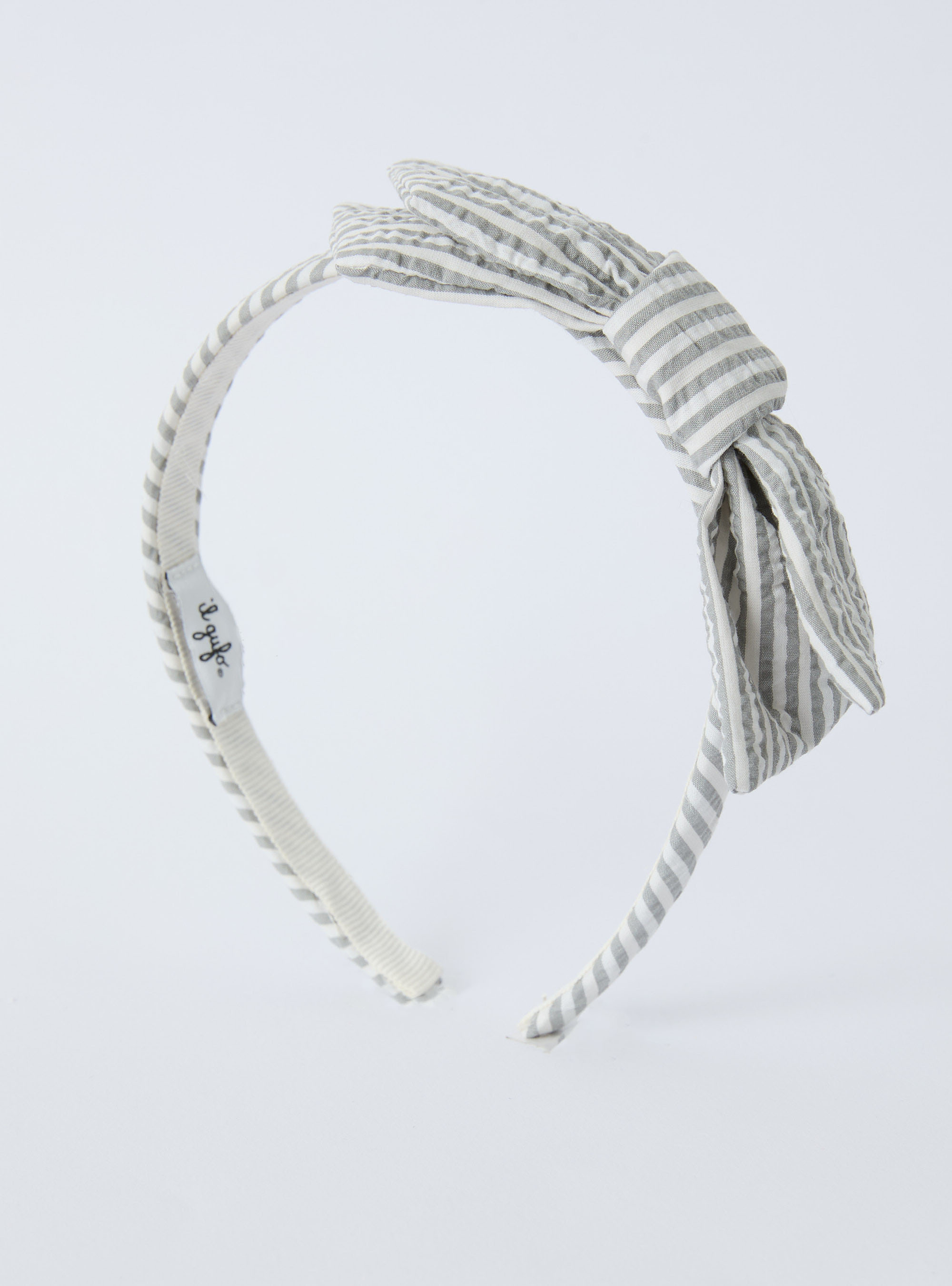 Cerchietto in seersucker con fiocco - Accessori - Il Gufo