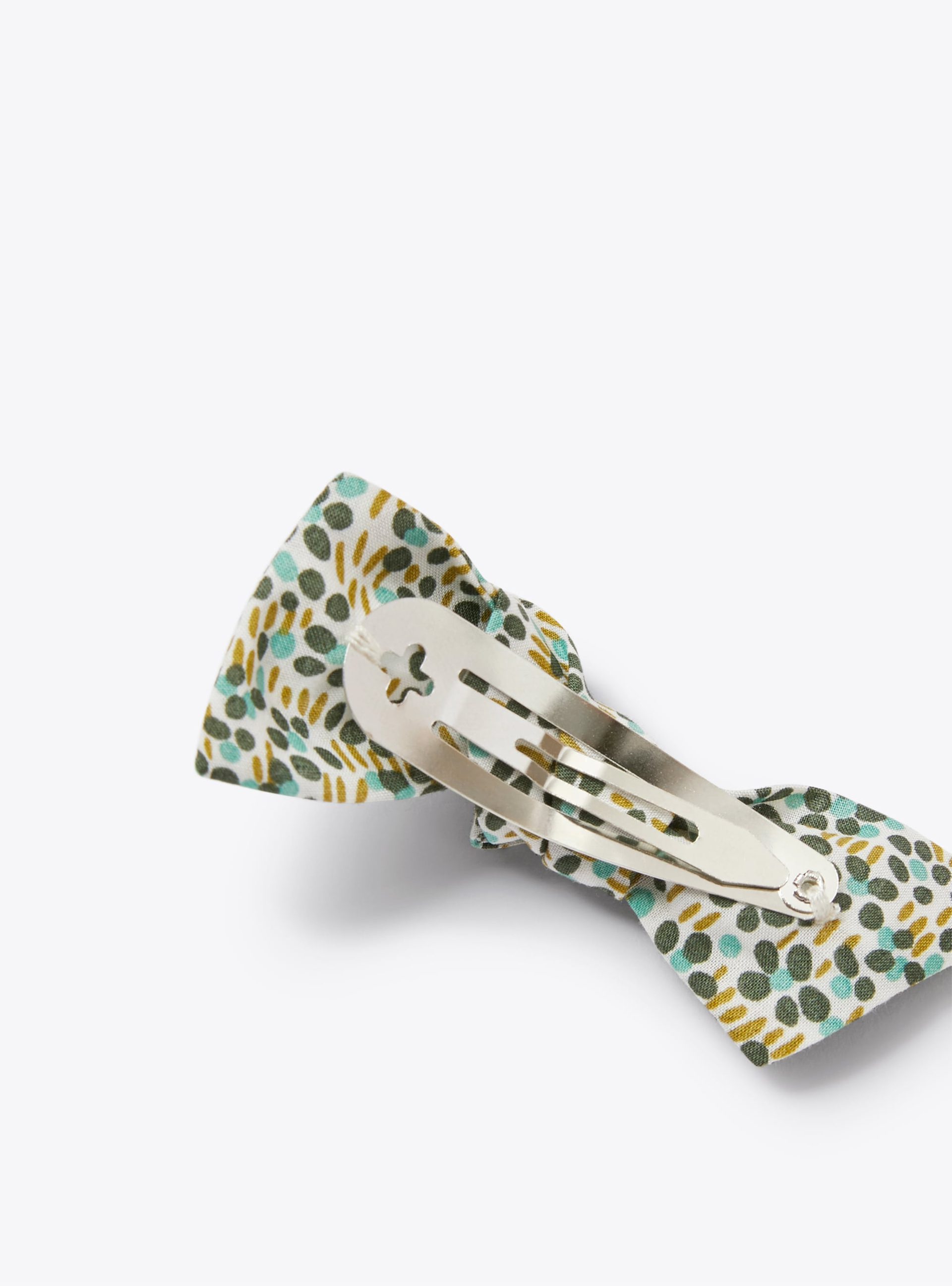 Hair clips made with Liberty Fabric - Green | Il Gufo
