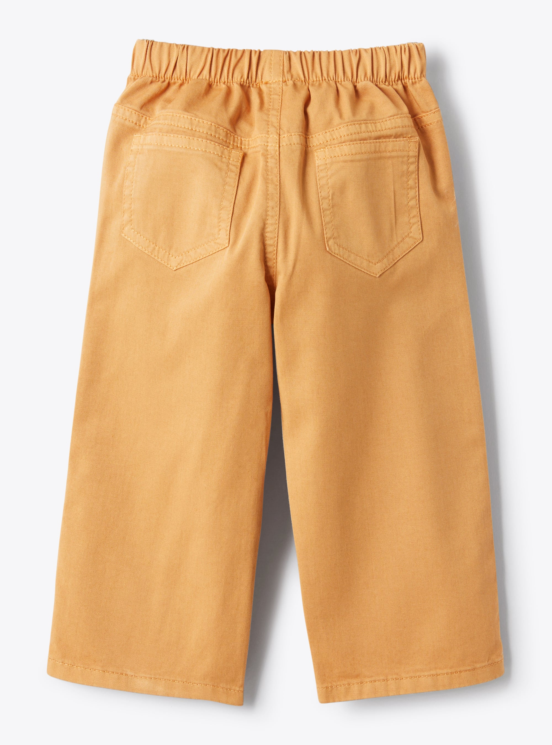 Trousers in gabardine with an elastic waistband - Orange | Il Gufo
