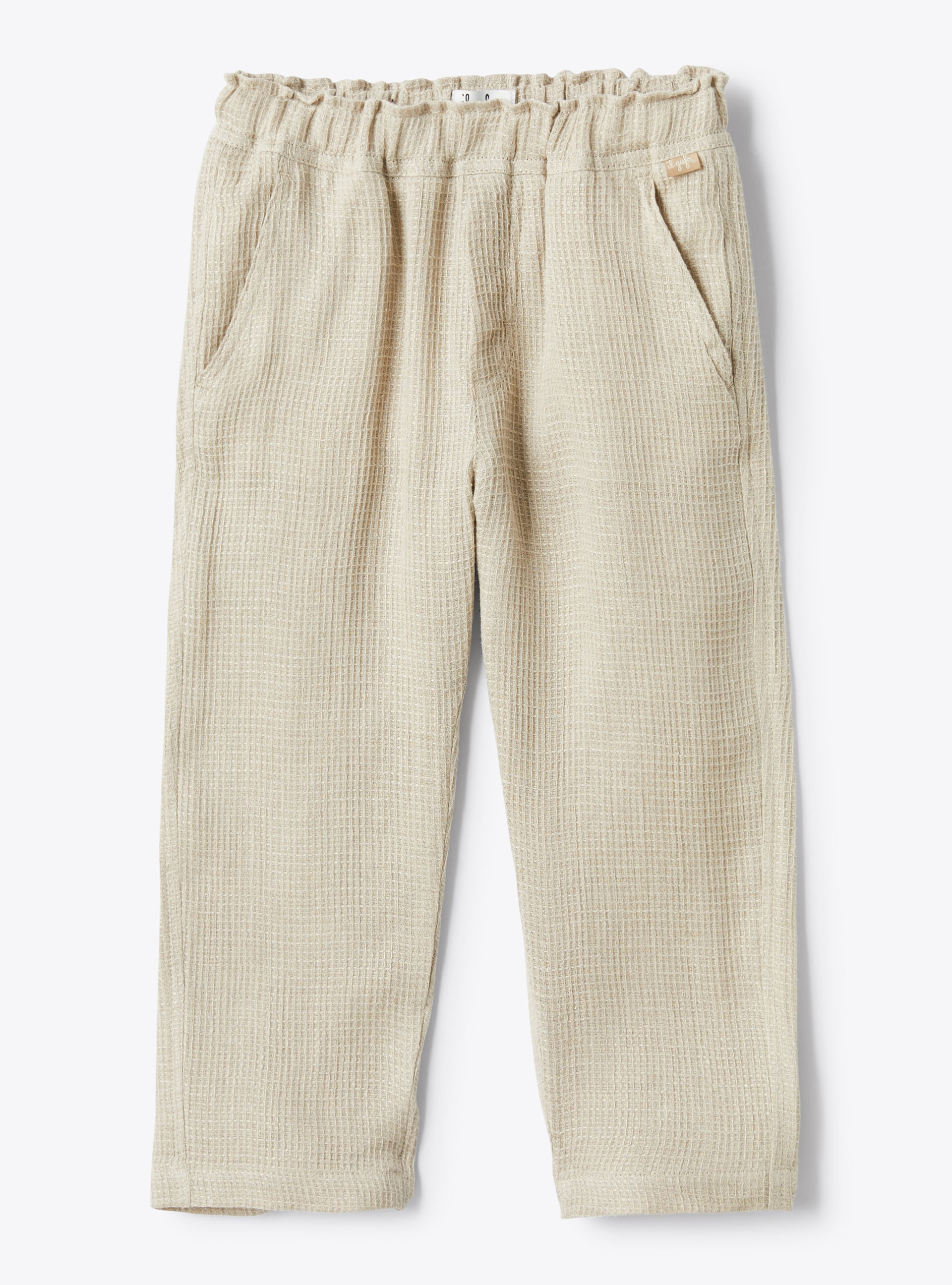 Linen waffle trousers - Trousers - Il Gufo